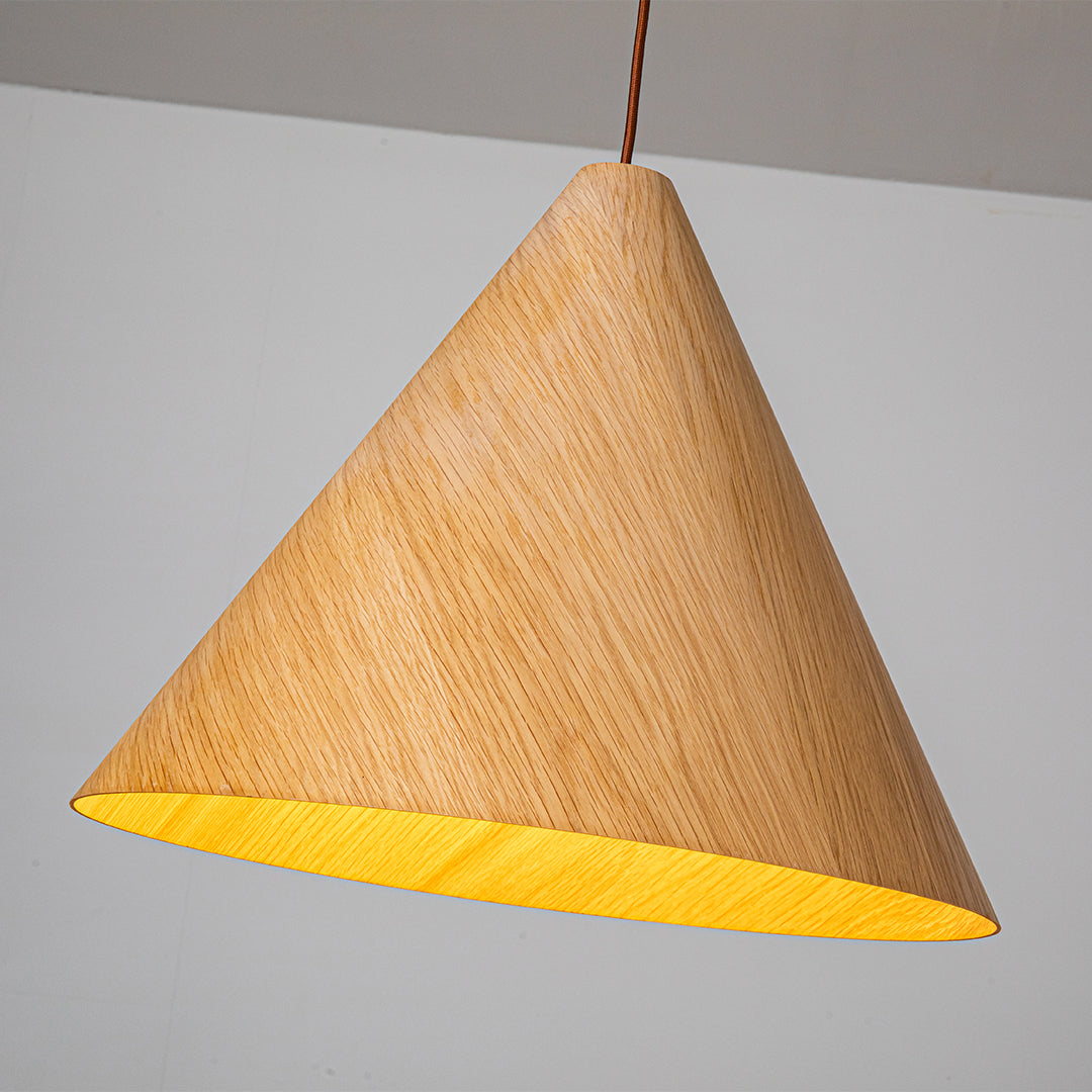 Wood Wave Pendant Lamp - Natural Wood Color MYCP-DLB-XL -  Pendant Lamps - ebarza Furniture UAE | Shop Modern Furniture in Abu Dhabi & Dubai - مفروشات ايبازرا في الامارات | تسوق اثاث عصري وديكورات مميزة في دبي وابوظبي