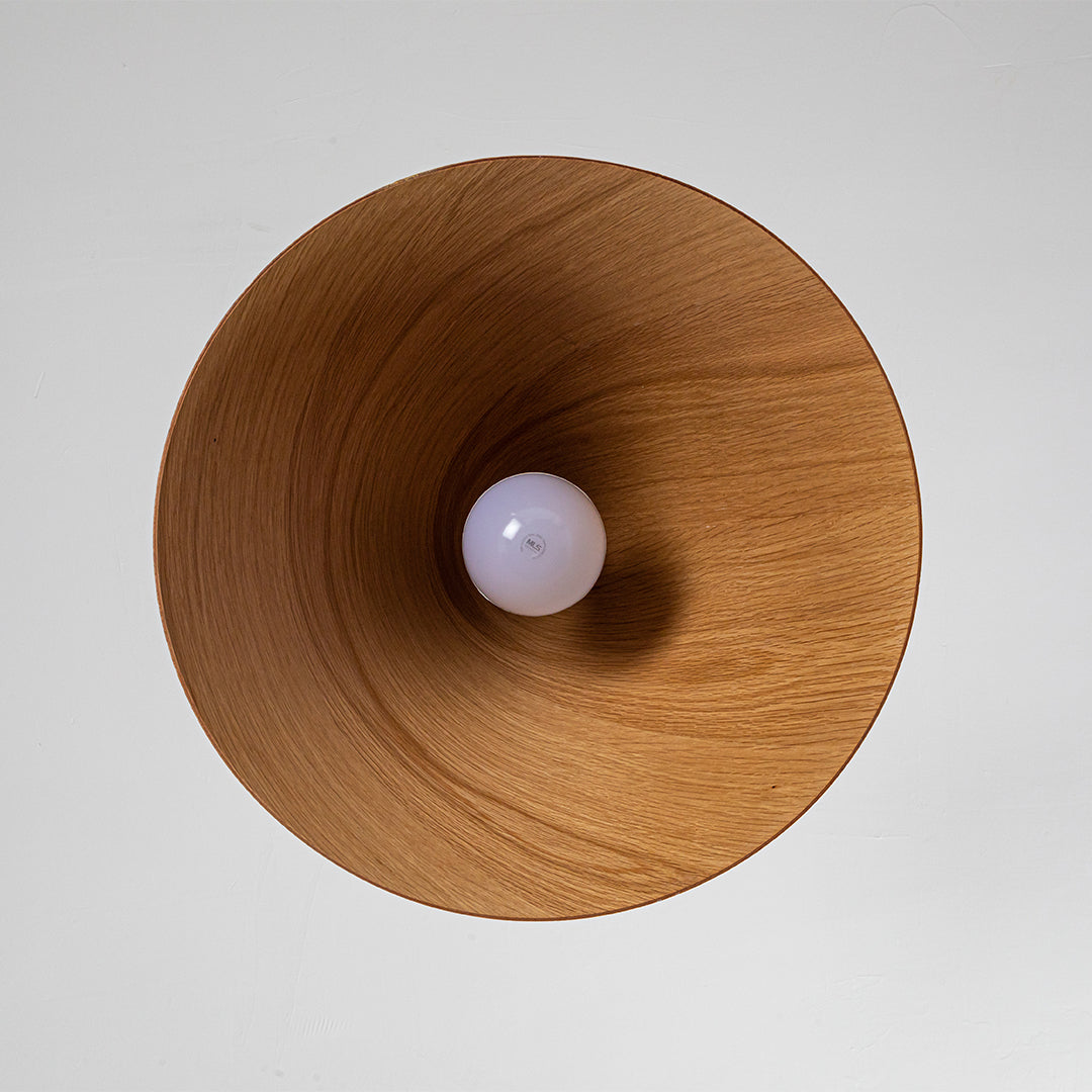 Wood Wave Pendant Lamp - Natural Wood Color MYCP-DLB-XL -  Pendant Lamps - ebarza Furniture UAE | Shop Modern Furniture in Abu Dhabi & Dubai - مفروشات ايبازرا في الامارات | تسوق اثاث عصري وديكورات مميزة في دبي وابوظبي