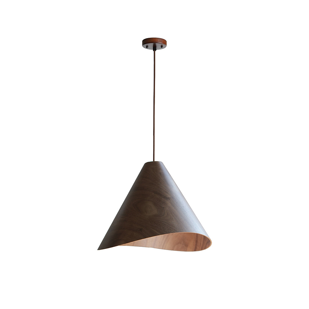 Wood Wave Pendant Lamp - Walnut Wood Color MYCP-DLBA-Walnut-XL -  Pendant Lamps - ebarza Furniture UAE | Shop Modern Furniture in Abu Dhabi & Dubai - مفروشات ايبازرا في الامارات | تسوق اثاث عصري وديكورات مميزة في دبي وابوظبي