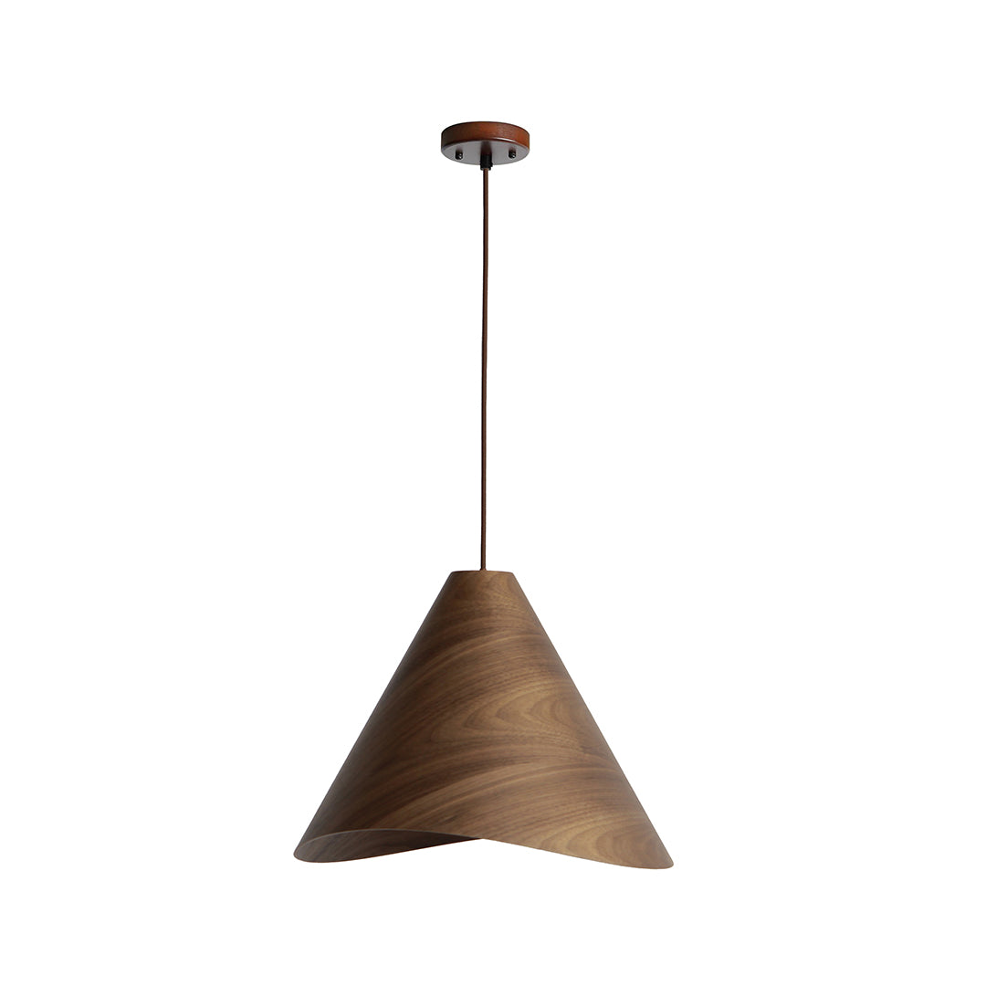 Wood Wave Pendant Lamp - Walnut Wood Color MYCP-DLBA-Walnut-XL -  Pendant Lamps - ebarza Furniture UAE | Shop Modern Furniture in Abu Dhabi & Dubai - مفروشات ايبازرا في الامارات | تسوق اثاث عصري وديكورات مميزة في دبي وابوظبي