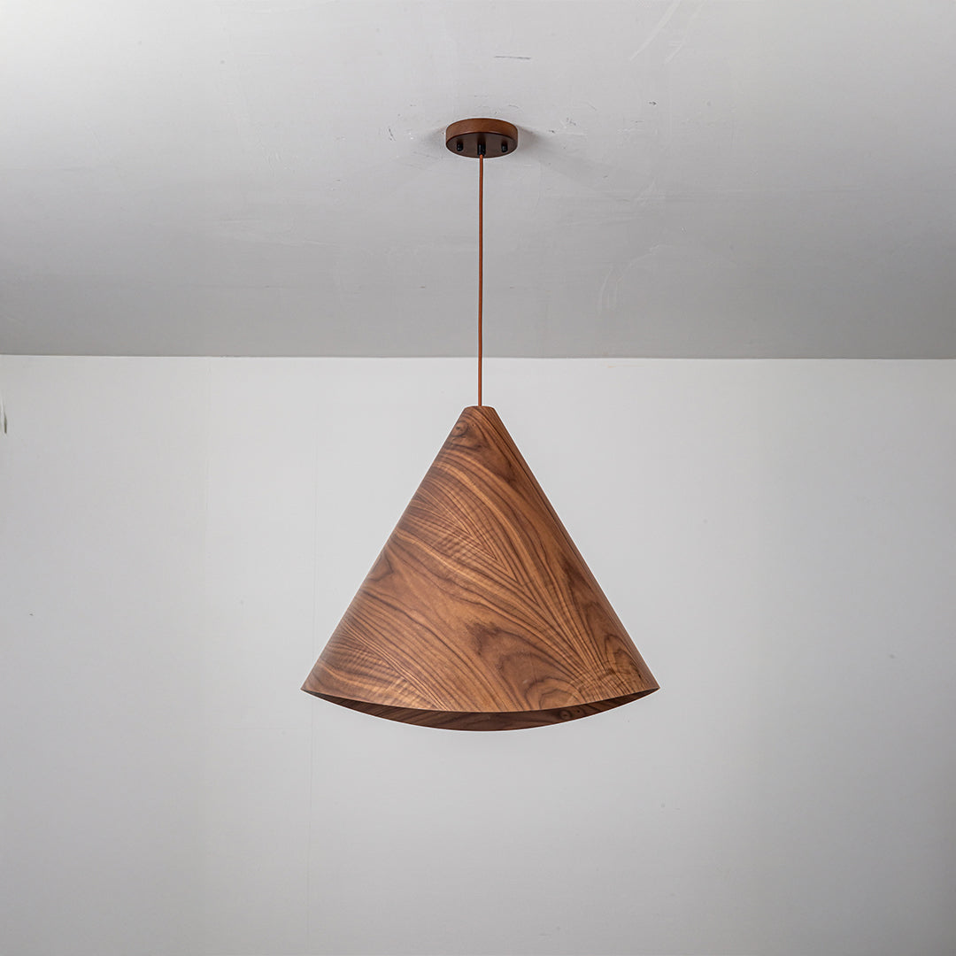 Wood Wave Pendant Lamp - Walnut Wood Color MYCP-DLBA-Walnut-XL -  Pendant Lamps - ebarza Furniture UAE | Shop Modern Furniture in Abu Dhabi & Dubai - مفروشات ايبازرا في الامارات | تسوق اثاث عصري وديكورات مميزة في دبي وابوظبي
