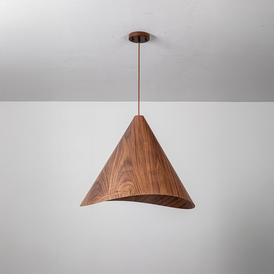 Wood Wave Pendant Lamp - Walnut Wood Color MYCP-DLBA-Walnut-XL -  Pendant Lamps - ebarza Furniture UAE | Shop Modern Furniture in Abu Dhabi & Dubai - مفروشات ايبازرا في الامارات | تسوق اثاث عصري وديكورات مميزة في دبي وابوظبي