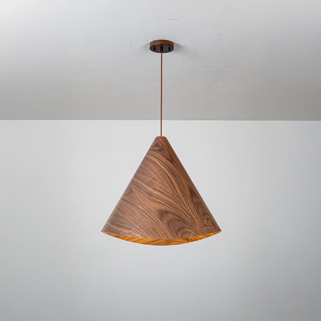 Wood Wave Pendant Lamp - Walnut Wood Color MYCP-DLBA-Walnut-XL -  Pendant Lamps - ebarza Furniture UAE | Shop Modern Furniture in Abu Dhabi & Dubai - مفروشات ايبازرا في الامارات | تسوق اثاث عصري وديكورات مميزة في دبي وابوظبي