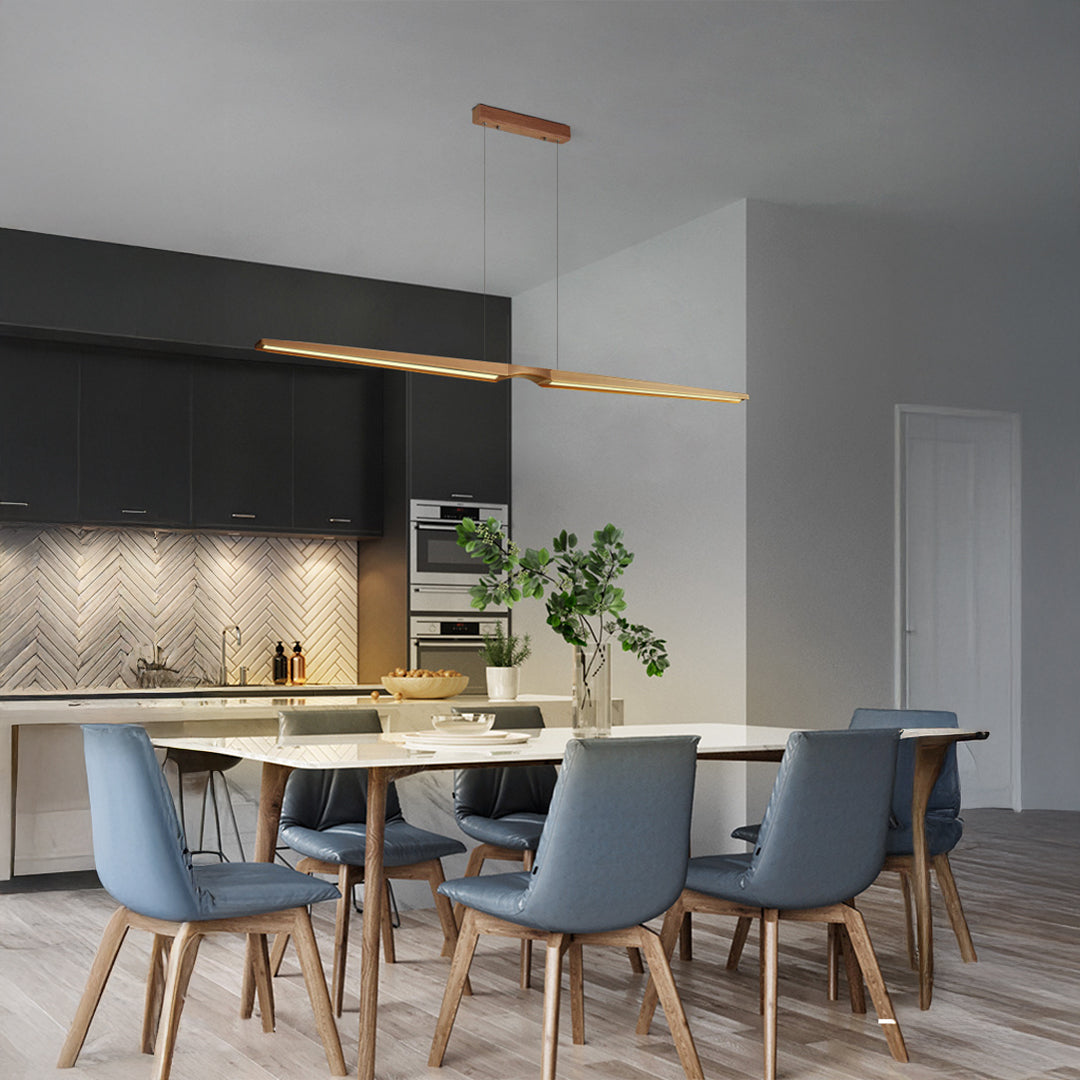 Woodland Charm LED Linear Light Pendant Lamp - Natural MYCP-SY-Ash-2400 -  Pendant Lamps - ebarza Furniture UAE | Shop Modern Furniture in Abu Dhabi & Dubai - مفروشات ايبازرا في الامارات | تسوق اثاث عصري وديكورات مميزة في دبي وابوظبي