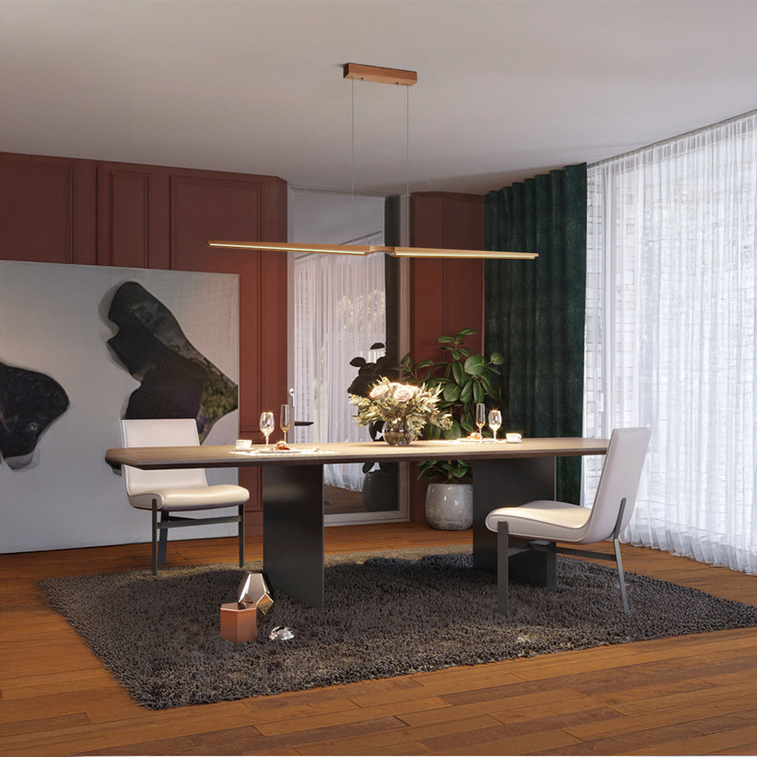 Woodland Charm LED Linear Light Pendant Lamp - Natural MYCP-SY-Ash-2400 -  Pendant Lamps - ebarza Furniture UAE | Shop Modern Furniture in Abu Dhabi & Dubai - مفروشات ايبازرا في الامارات | تسوق اثاث عصري وديكورات مميزة في دبي وابوظبي