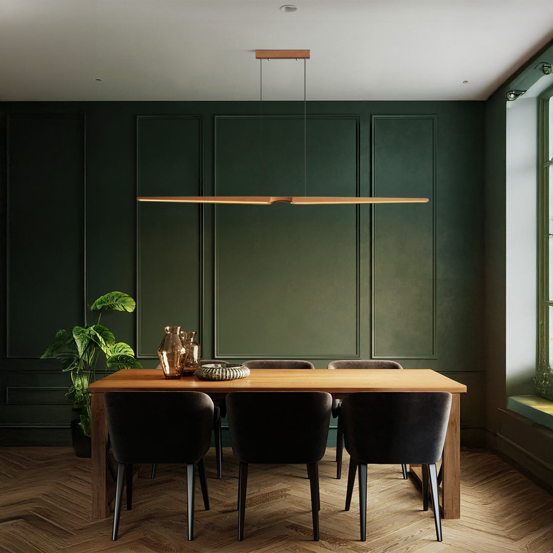 Woodland Charm LED Linear Light Pendant Lamp - Natural MYCP-SY-Ash-2400 -  Pendant Lamps - ebarza Furniture UAE | Shop Modern Furniture in Abu Dhabi & Dubai - مفروشات ايبازرا في الامارات | تسوق اثاث عصري وديكورات مميزة في دبي وابوظبي