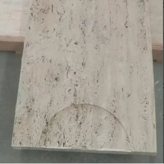AS IS- Zurich Travertine Console 200cm - DZ463DTS / 463DTS -  DISPLAY ITEM - ebarza Furniture UAE | Shop Modern Furniture in Abu Dhabi & Dubai - مفروشات ايبازرا في الامارات | تسوق اثاث عصري وديكورات مميزة في دبي وابوظبي