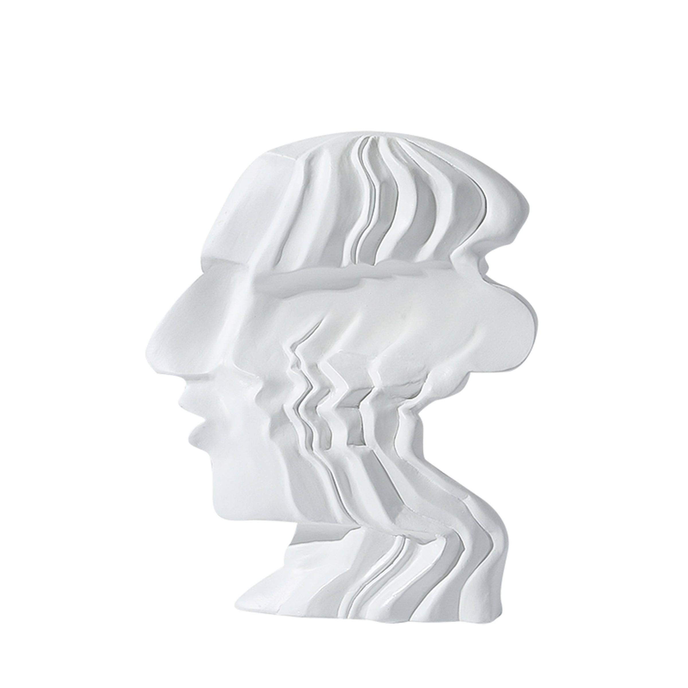 Abstract Human Face Ornament White Fc-Sz2148 -  Home Decor Figurines - ebarza Furniture UAE | Shop Modern Furniture in Abu Dhabi & Dubai - مفروشات ايبازرا في الامارات | تسوق اثاث عصري وديكورات مميزة في دبي وابوظبي