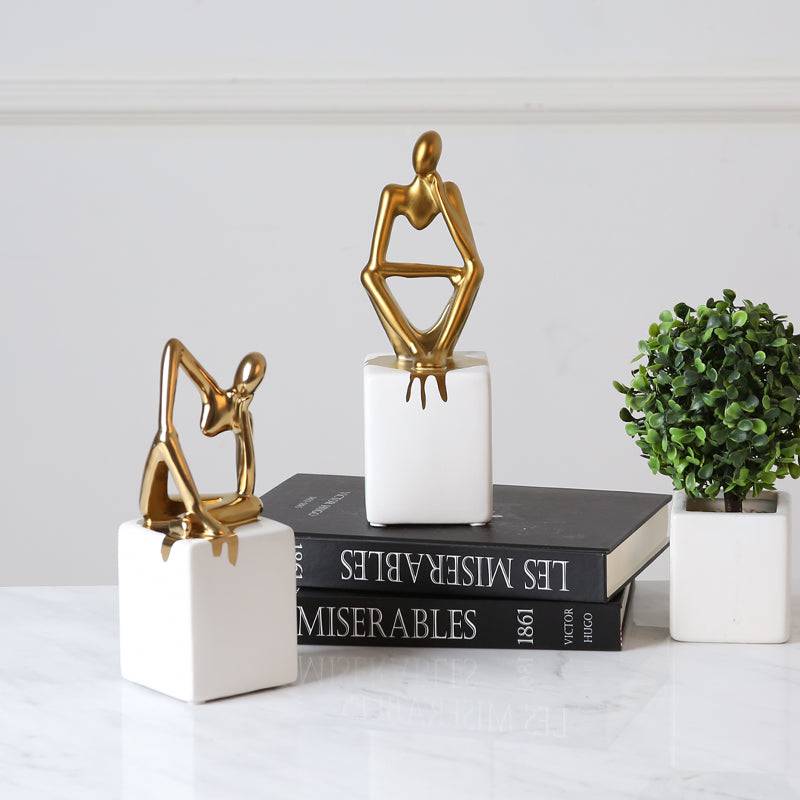 Abstract Patient  Man Ornament Fa-D1824B -  Home Decor Figurines - ebarza Furniture UAE | Shop Modern Furniture in Abu Dhabi & Dubai - مفروشات ايبازرا في الامارات | تسوق اثاث عصري وديكورات مميزة في دبي وابوظبي