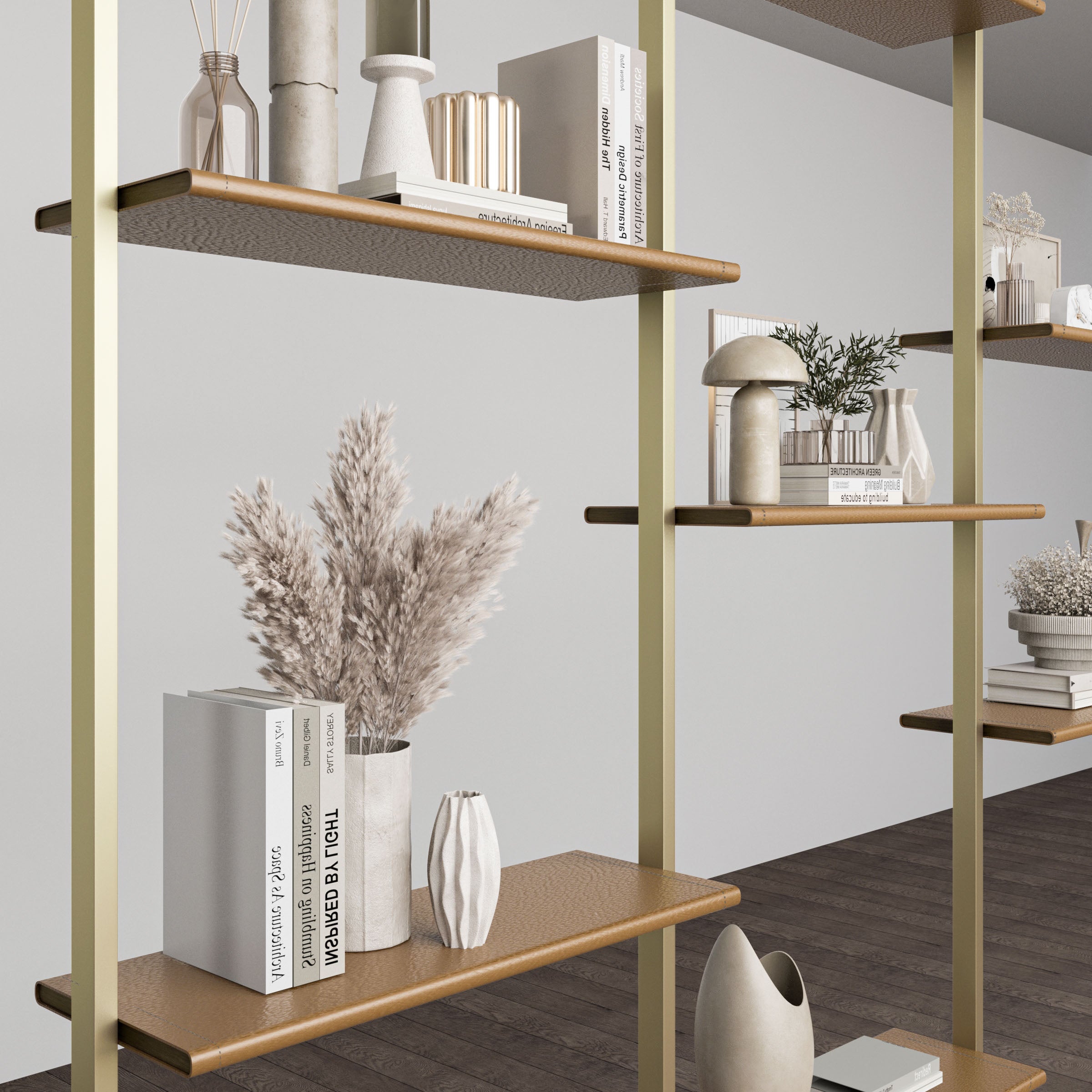 Antik Closet/partition Main Profile With LED  350cm  Antik Color W-AL-10-1-0739 -  Cabinets - ebarza Furniture UAE | Shop Modern Furniture in Abu Dhabi & Dubai - مفروشات ايبازرا في الامارات | تسوق اثاث عصري وديكورات مميزة في دبي وابوظبي