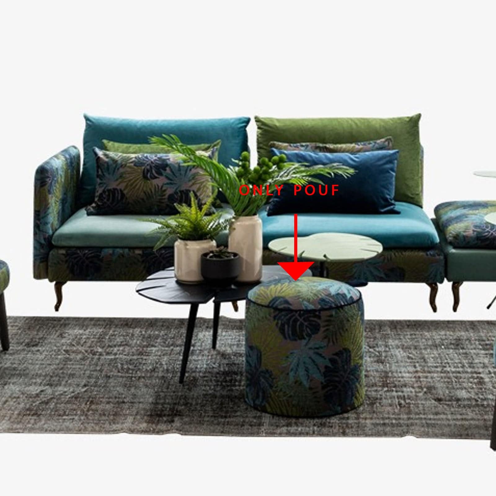 Amazon Coloruim  Pouf  Chelseapouf-Amazon -  Poufs - ebarza Furniture UAE | Shop Modern Furniture in Abu Dhabi & Dubai - مفروشات ايبازرا في الامارات | تسوق اثاث عصري وديكورات مميزة في دبي وابوظبي