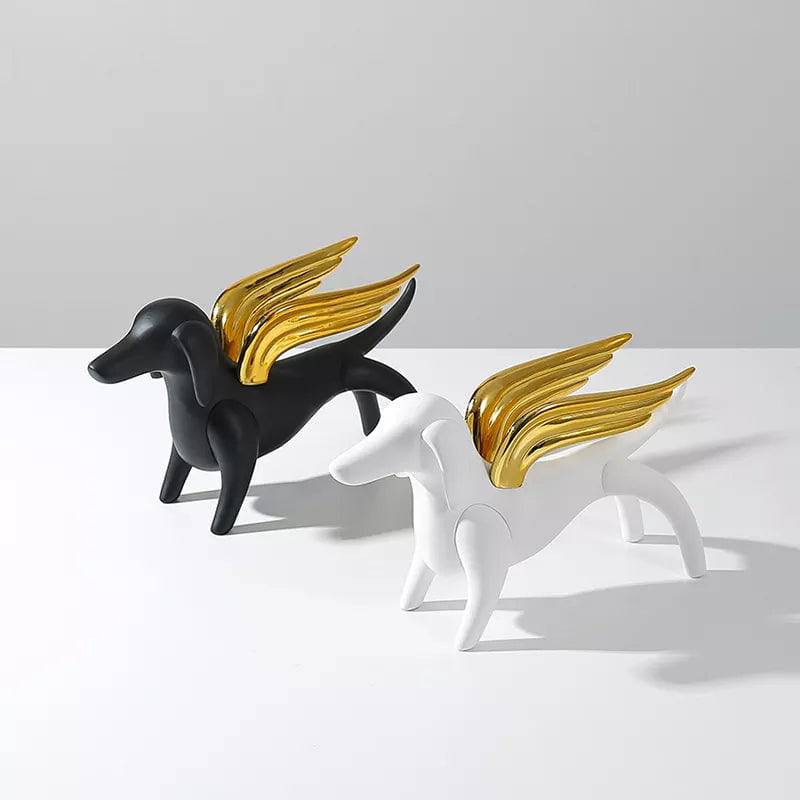 Angel Dog White Fc-Sz22032A -  Home Decor Figurines - ebarza Furniture UAE | Shop Modern Furniture in Abu Dhabi & Dubai - مفروشات ايبازرا في الامارات | تسوق اثاث عصري وديكورات مميزة في دبي وابوظبي