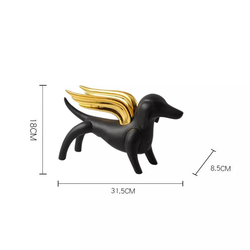 Angel Dog White Fc-Sz22032A -  Home Decor Figurines - ebarza Furniture UAE | Shop Modern Furniture in Abu Dhabi & Dubai - مفروشات ايبازرا في الامارات | تسوق اثاث عصري وديكورات مميزة في دبي وابوظبي