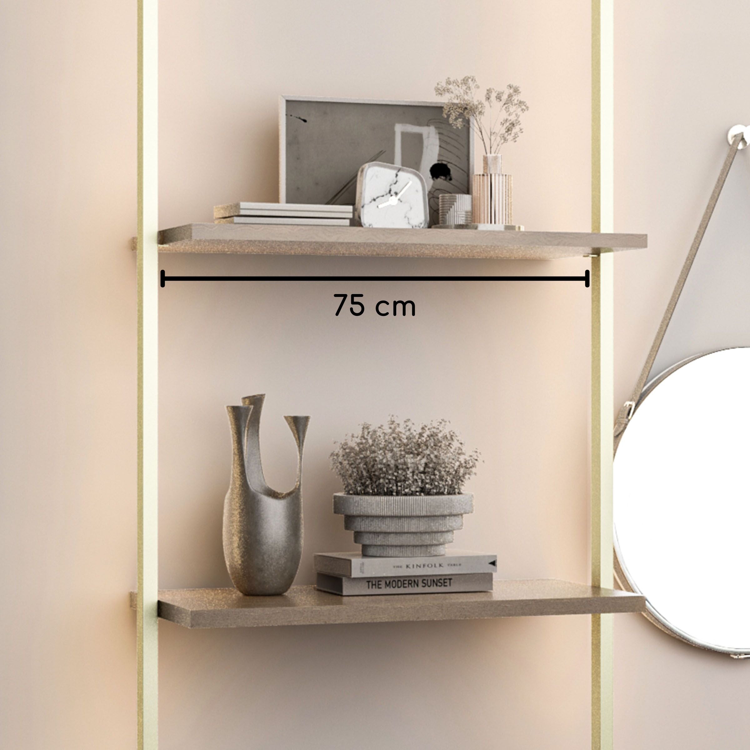 Antik Closet/Cabinet WOODEN SHELF  75 cm  WALNUT -  Cabinets - ebarza Furniture UAE | Shop Modern Furniture in Abu Dhabi & Dubai - مفروشات ايبازرا في الامارات | تسوق اثاث عصري وديكورات مميزة في دبي وابوظبي