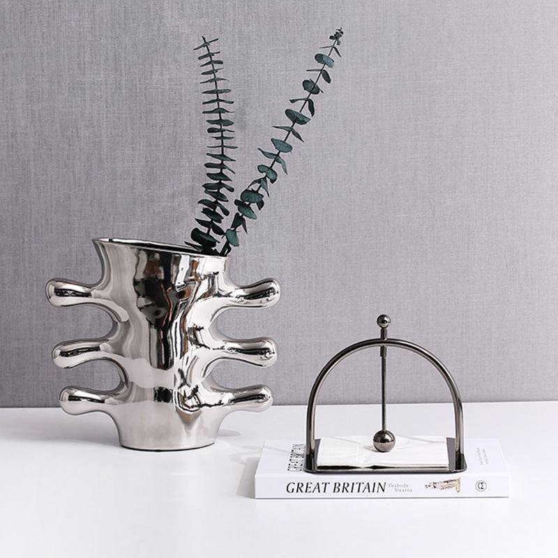 Arched Paper Holder - Black Fc-W2123A -  Home Decor Figurines - ebarza Furniture UAE | Shop Modern Furniture in Abu Dhabi & Dubai - مفروشات ايبازرا في الامارات | تسوق اثاث عصري وديكورات مميزة في دبي وابوظبي