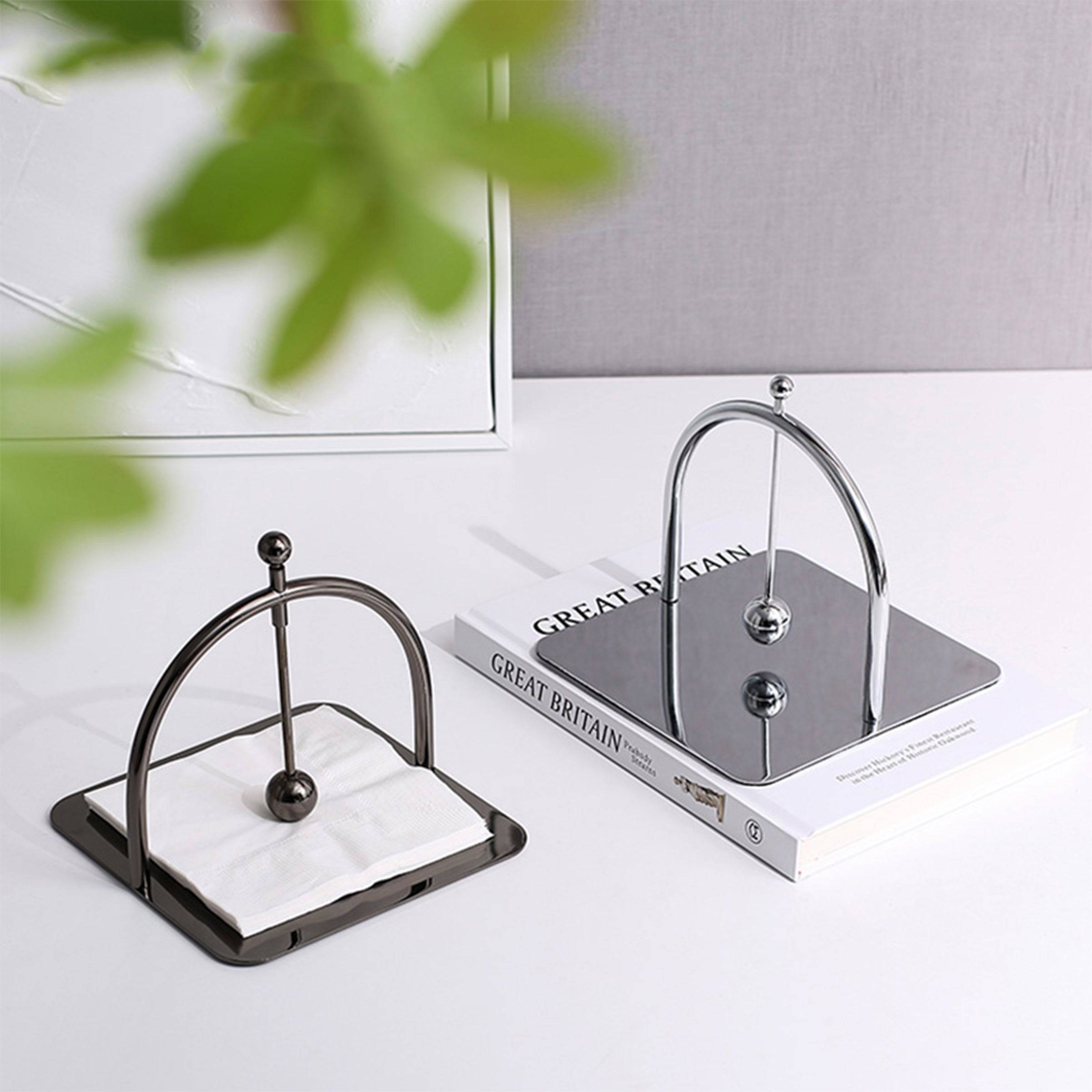 Arched Paper Holder - Black Fc-W2123A -  Home Decor Figurines - ebarza Furniture UAE | Shop Modern Furniture in Abu Dhabi & Dubai - مفروشات ايبازرا في الامارات | تسوق اثاث عصري وديكورات مميزة في دبي وابوظبي