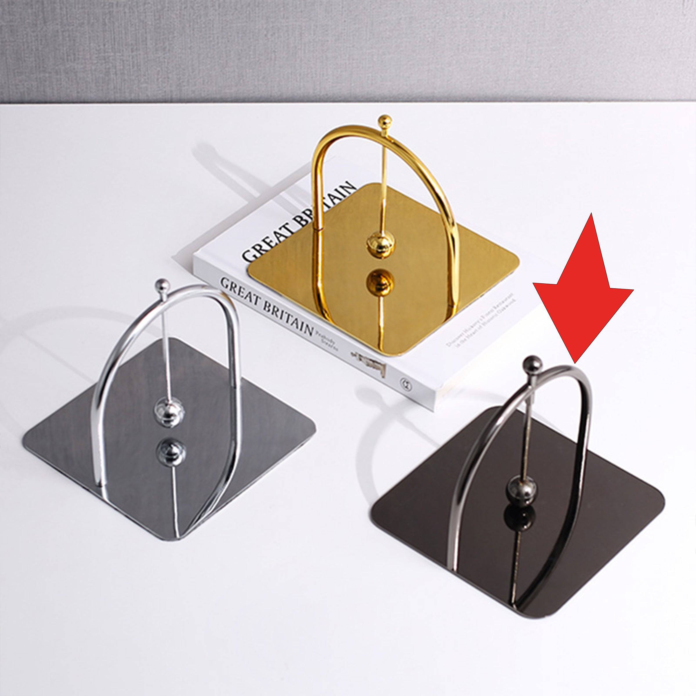 Arched Paper Holder - Black Fc-W2123A -  Home Decor Figurines - ebarza Furniture UAE | Shop Modern Furniture in Abu Dhabi & Dubai - مفروشات ايبازرا في الامارات | تسوق اثاث عصري وديكورات مميزة في دبي وابوظبي