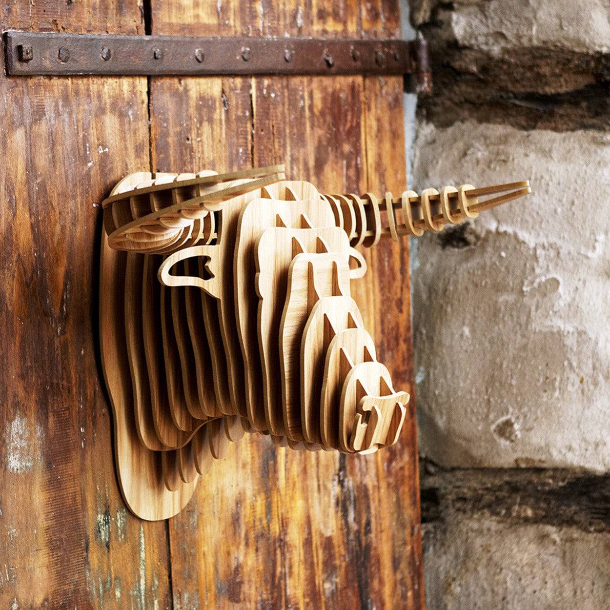 Art Home Bull Wall Decoration Wood Crafts (Medium) Wdp014Mw -  Shelves - ebarza Furniture UAE | Shop Modern Furniture in Abu Dhabi & Dubai - مفروشات ايبازرا في الامارات | تسوق اثاث عصري وديكورات مميزة في دبي وابوظبي