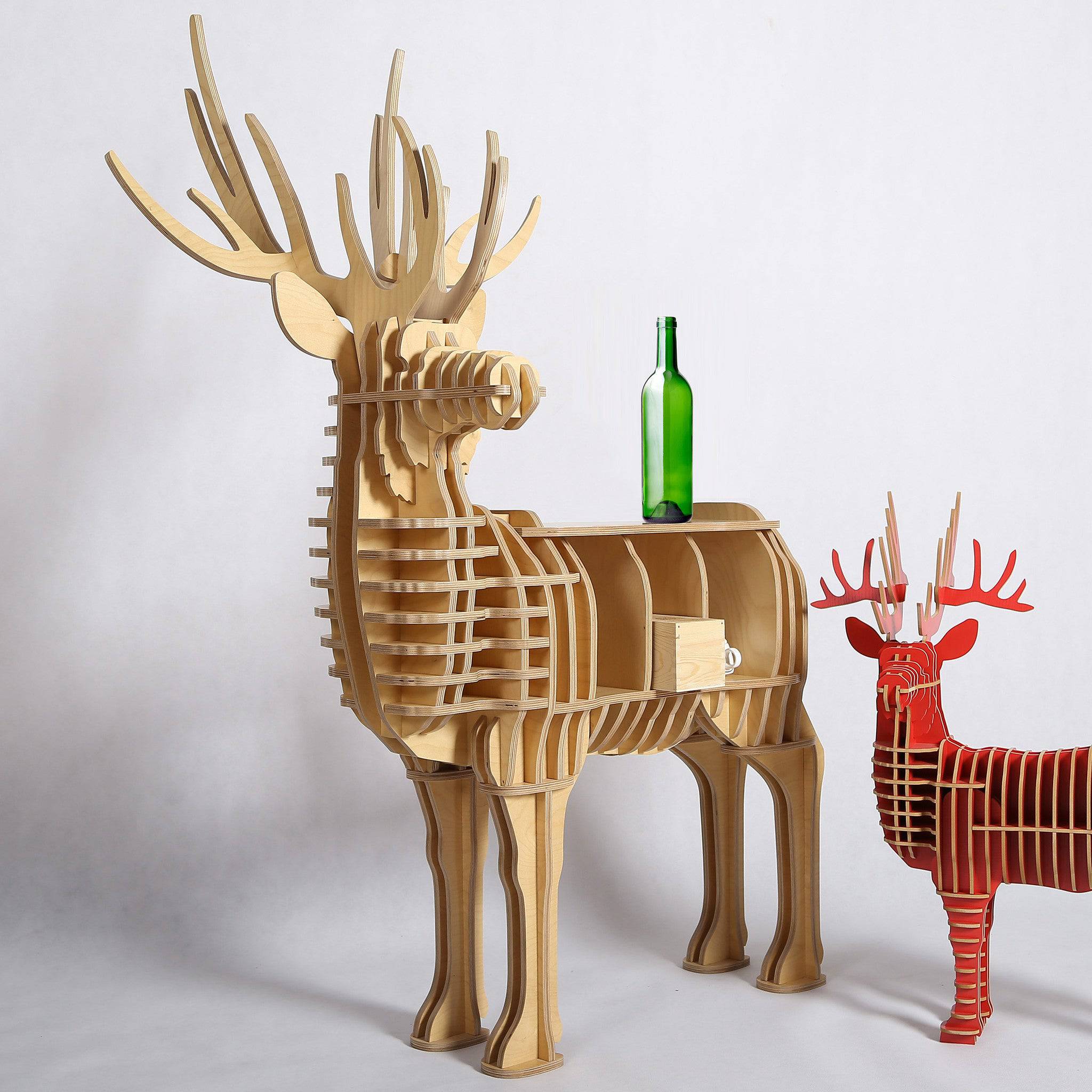 Art Home Deer Decoration Shelving Wood Crafts Tp001Mn -  Shelves - ebarza Furniture UAE | Shop Modern Furniture in Abu Dhabi & Dubai - مفروشات ايبازرا في الامارات | تسوق اثاث عصري وديكورات مميزة في دبي وابوظبي