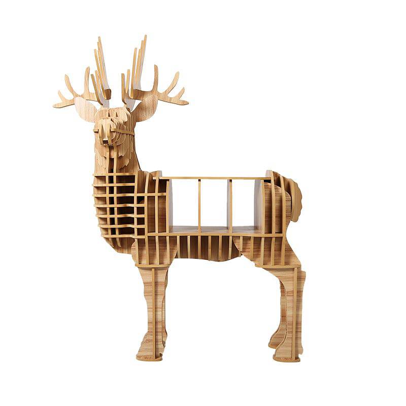 Art Home Deer Decoration Shelving Wood Crafts Tp001Mn -  Shelves - ebarza Furniture UAE | Shop Modern Furniture in Abu Dhabi & Dubai - مفروشات ايبازرا في الامارات | تسوق اثاث عصري وديكورات مميزة في دبي وابوظبي