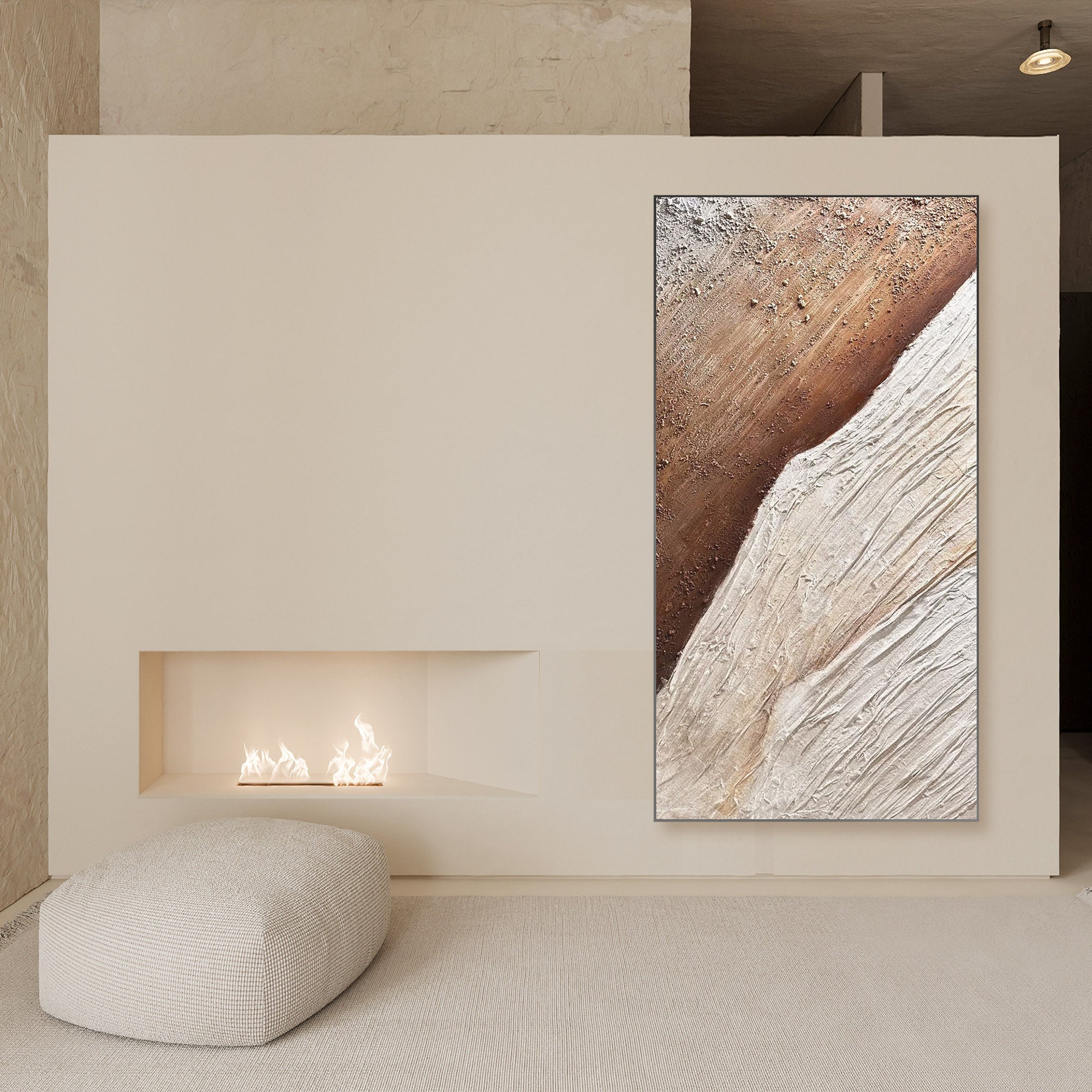 AS IS - Apex Hand Painted Art Painting With Fabric 80*160cm SOASAMPLE007 -  DISPLAY ITEM - ebarza Furniture UAE | Shop Modern Furniture in Abu Dhabi & Dubai - مفروشات ايبازرا في الامارات | تسوق اثاث عصري وديكورات مميزة في دبي وابوظبي