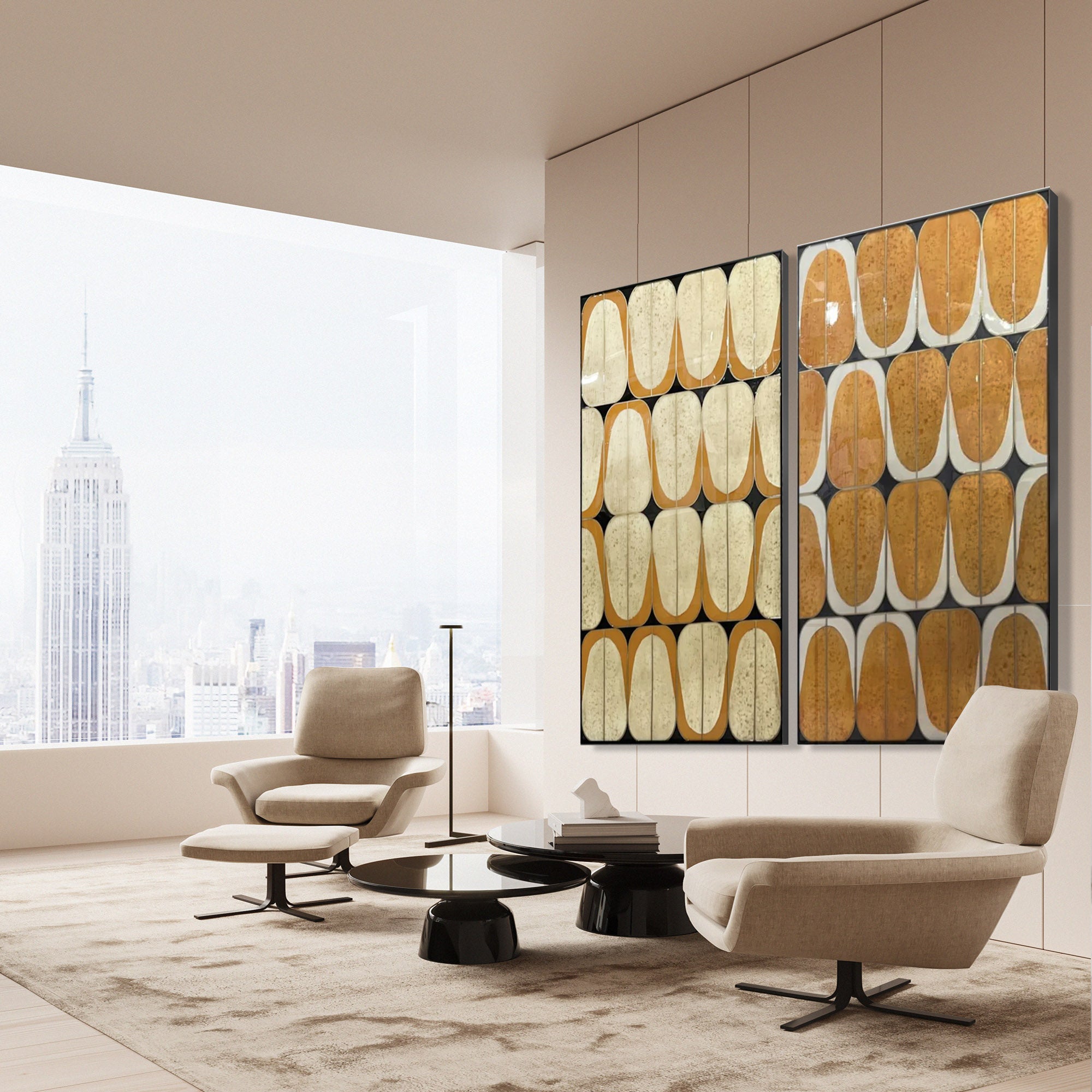 AS IS - Handmade Printed In Cardboard With Gold Board And Resin 2309D0299-1 -  DISPLAY ITEM - ebarza Furniture UAE | Shop Modern Furniture in Abu Dhabi & Dubai - مفروشات ايبازرا في الامارات | تسوق اثاث عصري وديكورات مميزة في دبي وابوظبي