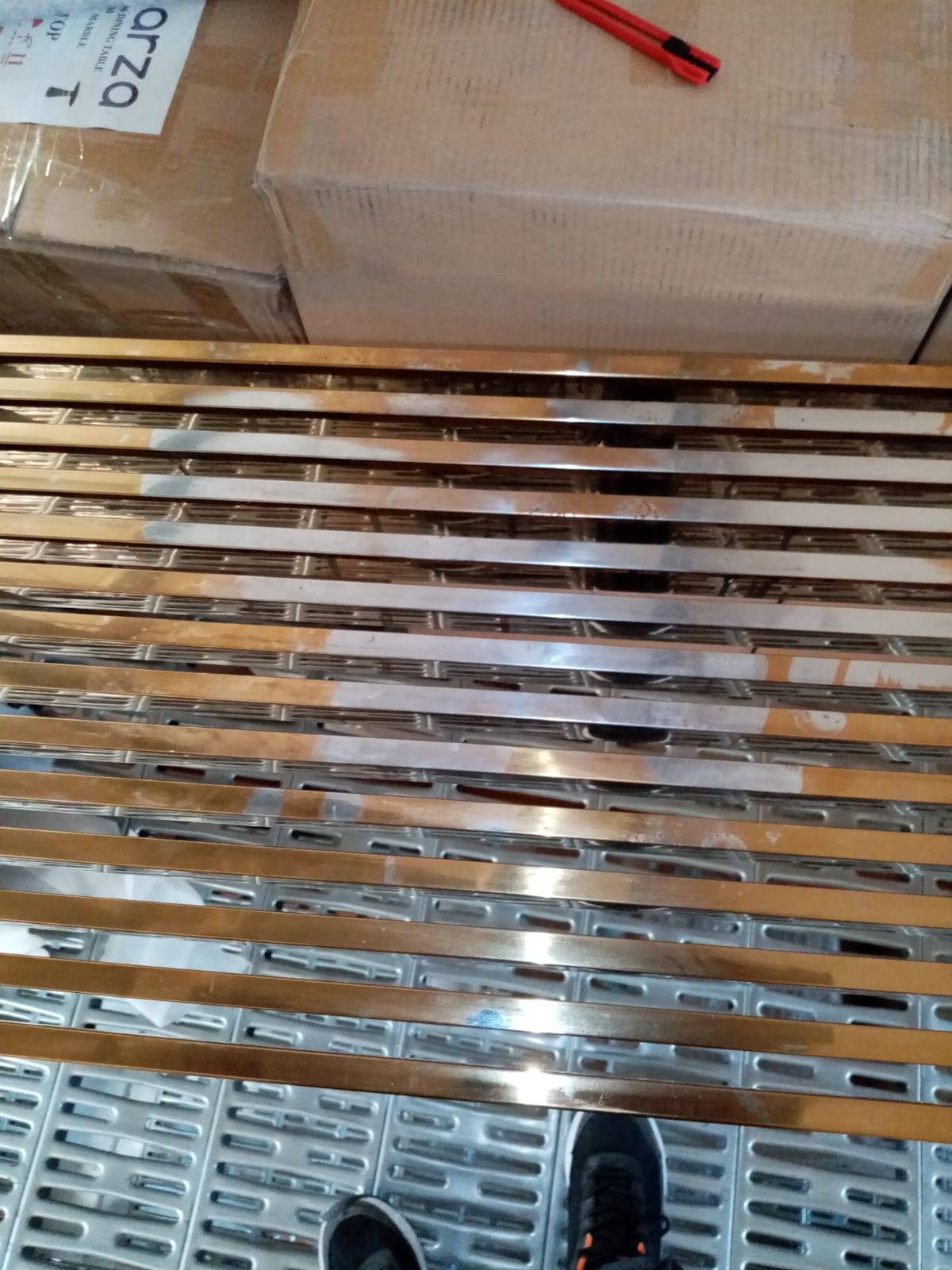 As Is Mid Century Stainless Console  Psh-48-G-Con -  DISPLAY ITEM - ebarza Furniture UAE | Shop Modern Furniture in Abu Dhabi & Dubai - مفروشات ايبازرا في الامارات | تسوق اثاث عصري وديكورات مميزة في دبي وابوظبي