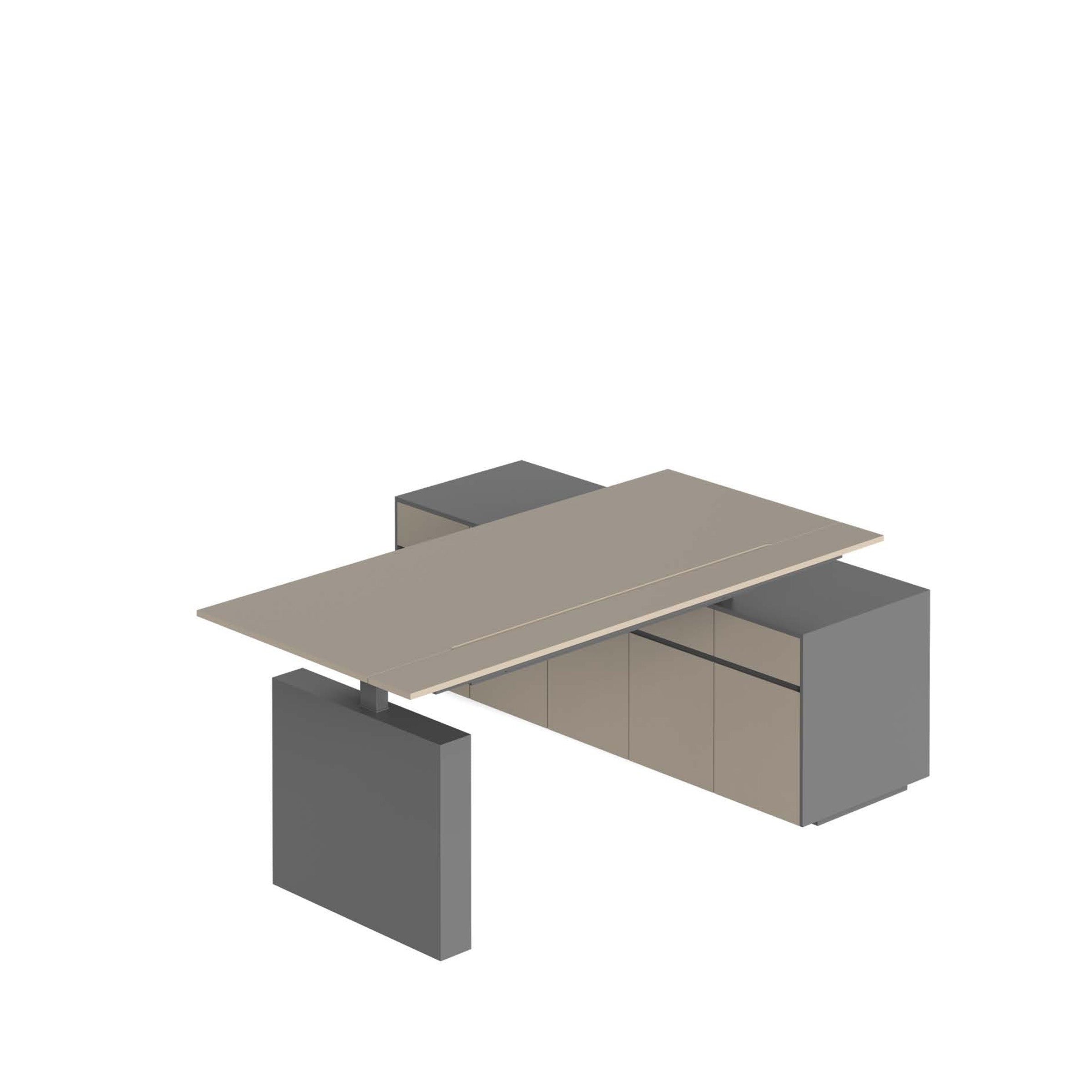 AS IS - Vipo Lift and Push-Pull Office Table W220*D190*H75-115 cm VIPO-714P -  DISPLAY ITEM - ebarza Furniture UAE | Shop Modern Furniture in Abu Dhabi & Dubai - مفروشات ايبازرا في الامارات | تسوق اثاث عصري وديكورات مميزة في دبي وابوظبي