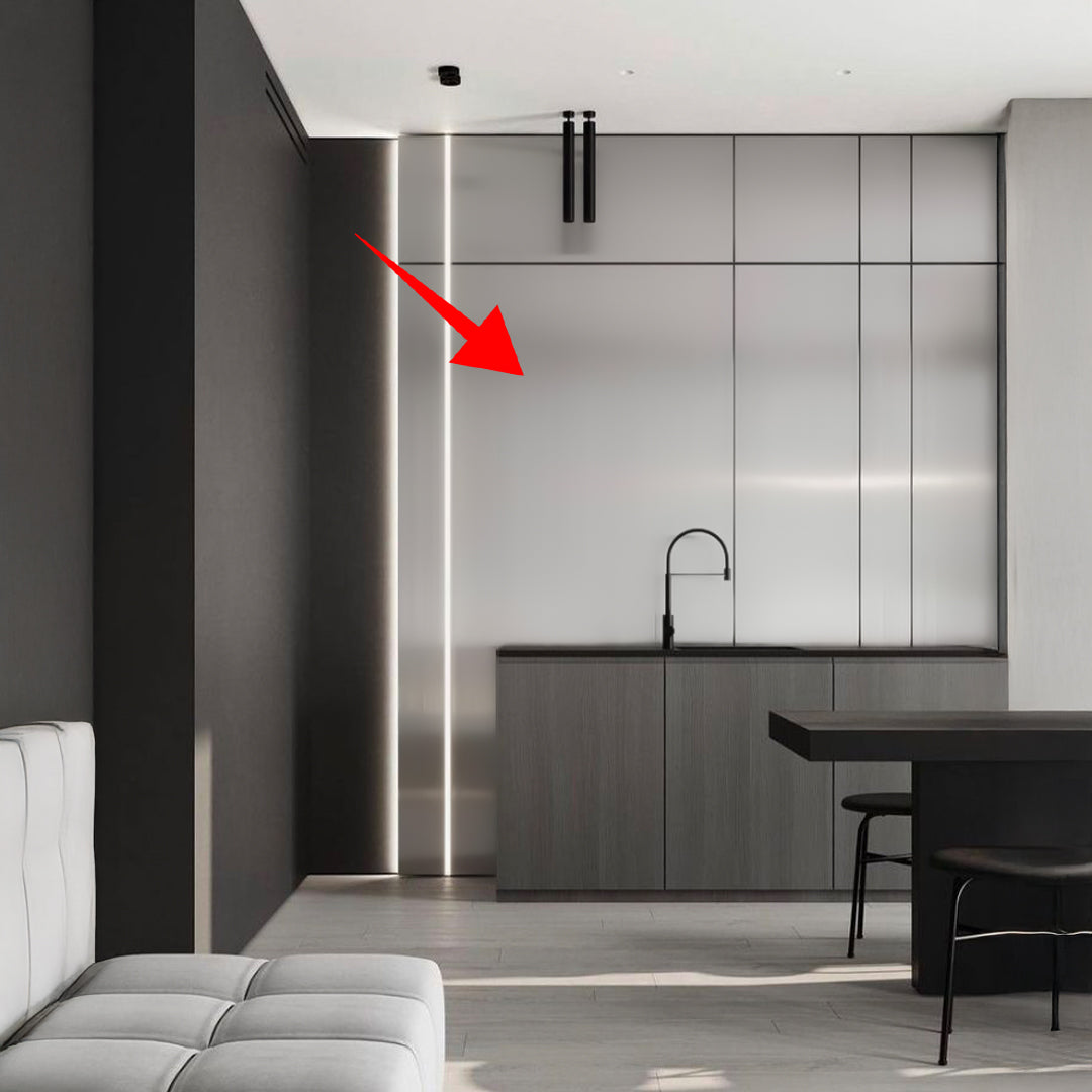 122*320cm WPC DECORATION WALL PANEL BB STITCHING COLOUR : 1914 Metal -  Wall Panels - ebarza Furniture UAE | Shop Modern Furniture in Abu Dhabi & Dubai - مفروشات ايبازرا في الامارات | تسوق اثاث عصري وديكورات مميزة في دبي وابوظبي