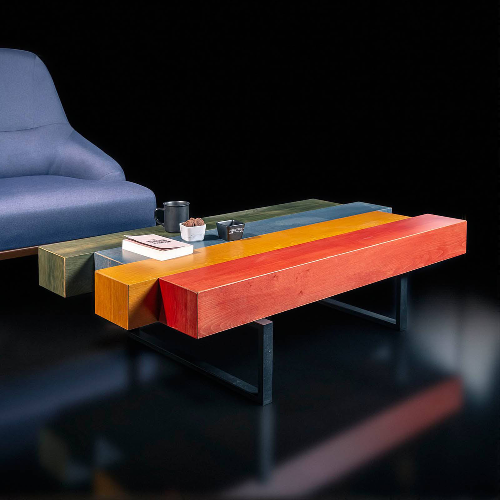 Barcode Center Table Multi -  Coffee Tables - ebarza Furniture UAE | Shop Modern Furniture in Abu Dhabi & Dubai - مفروشات ايبازرا في الامارات | تسوق اثاث عصري وديكورات مميزة في دبي وابوظبي