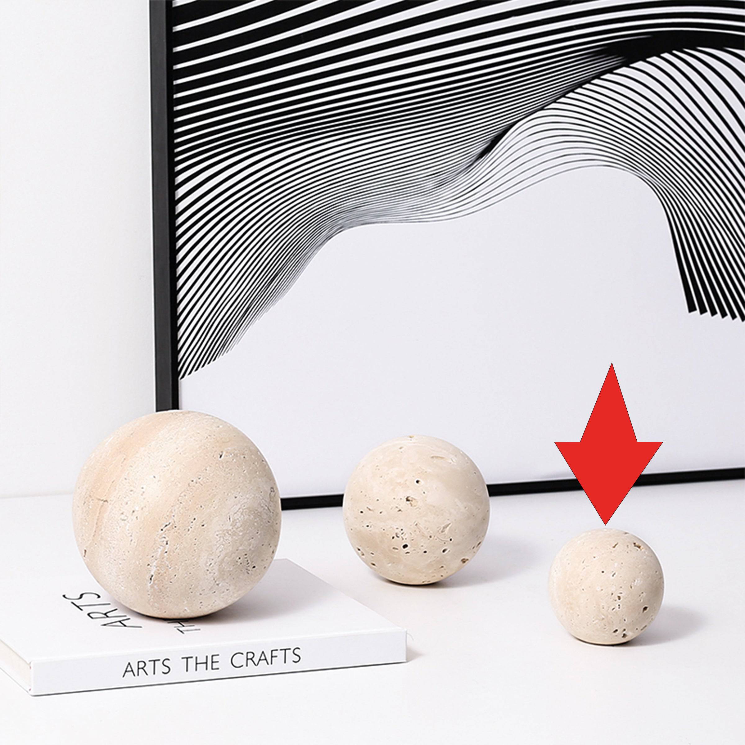 Beige Natural Stone Orb-C Fb-T2017C -  Home Decor Figurines - ebarza Furniture UAE | Shop Modern Furniture in Abu Dhabi & Dubai - مفروشات ايبازرا في الامارات | تسوق اثاث عصري وديكورات مميزة في دبي وابوظبي