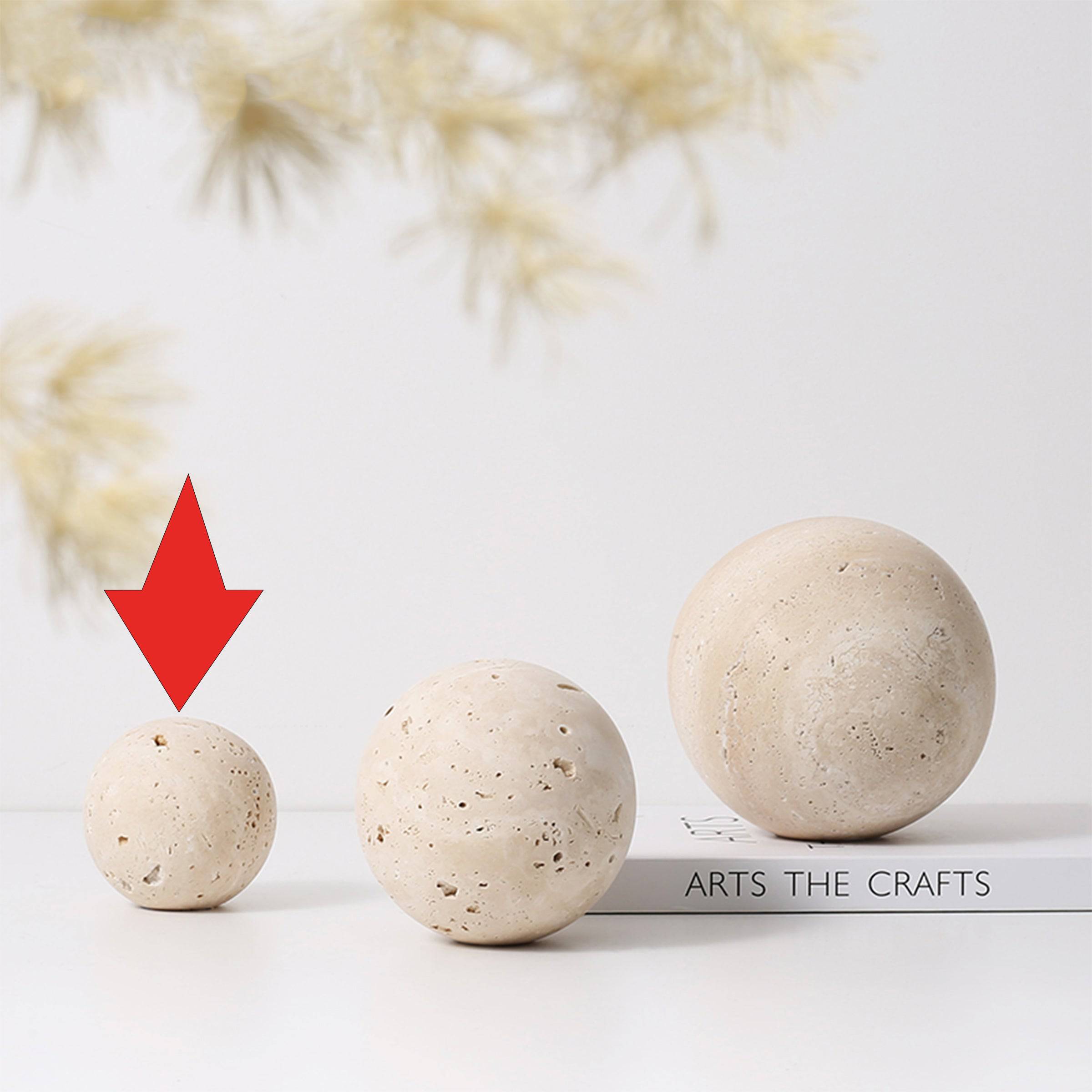 Beige Natural Stone Orb-C Fb-T2017C -  Home Decor Figurines - ebarza Furniture UAE | Shop Modern Furniture in Abu Dhabi & Dubai - مفروشات ايبازرا في الامارات | تسوق اثاث عصري وديكورات مميزة في دبي وابوظبي
