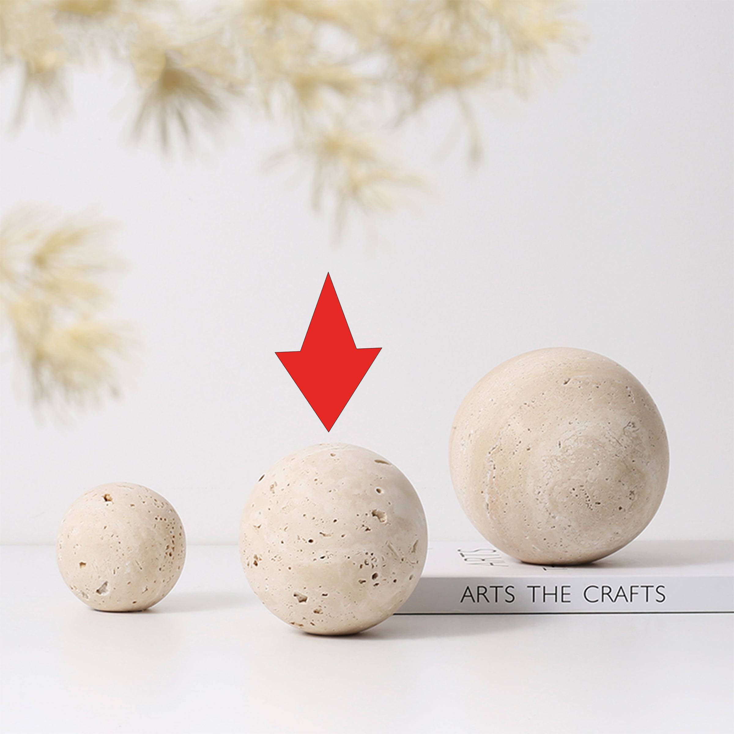 Beige Natural Stone Orb - Large Fb-T2017B -  Home Decor Figurines - ebarza Furniture UAE | Shop Modern Furniture in Abu Dhabi & Dubai - مفروشات ايبازرا في الامارات | تسوق اثاث عصري وديكورات مميزة في دبي وابوظبي