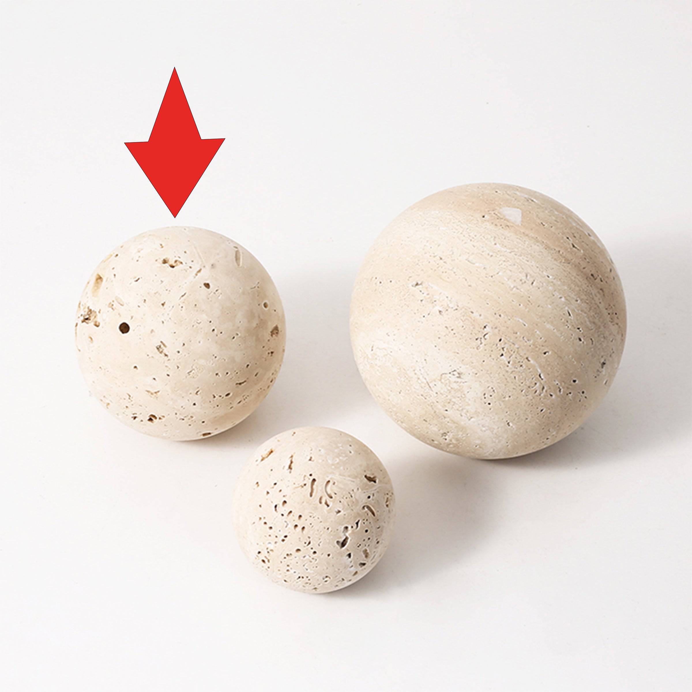 Beige Natural Stone Orb - Large Fb-T2017B -  Home Decor Figurines - ebarza Furniture UAE | Shop Modern Furniture in Abu Dhabi & Dubai - مفروشات ايبازرا في الامارات | تسوق اثاث عصري وديكورات مميزة في دبي وابوظبي