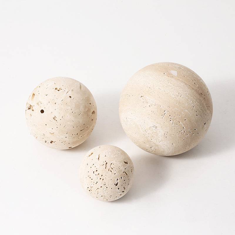 Beige Natural Stone Orb - Large Fb-T2017B -  Home Decor Figurines - ebarza Furniture UAE | Shop Modern Furniture in Abu Dhabi & Dubai - مفروشات ايبازرا في الامارات | تسوق اثاث عصري وديكورات مميزة في دبي وابوظبي