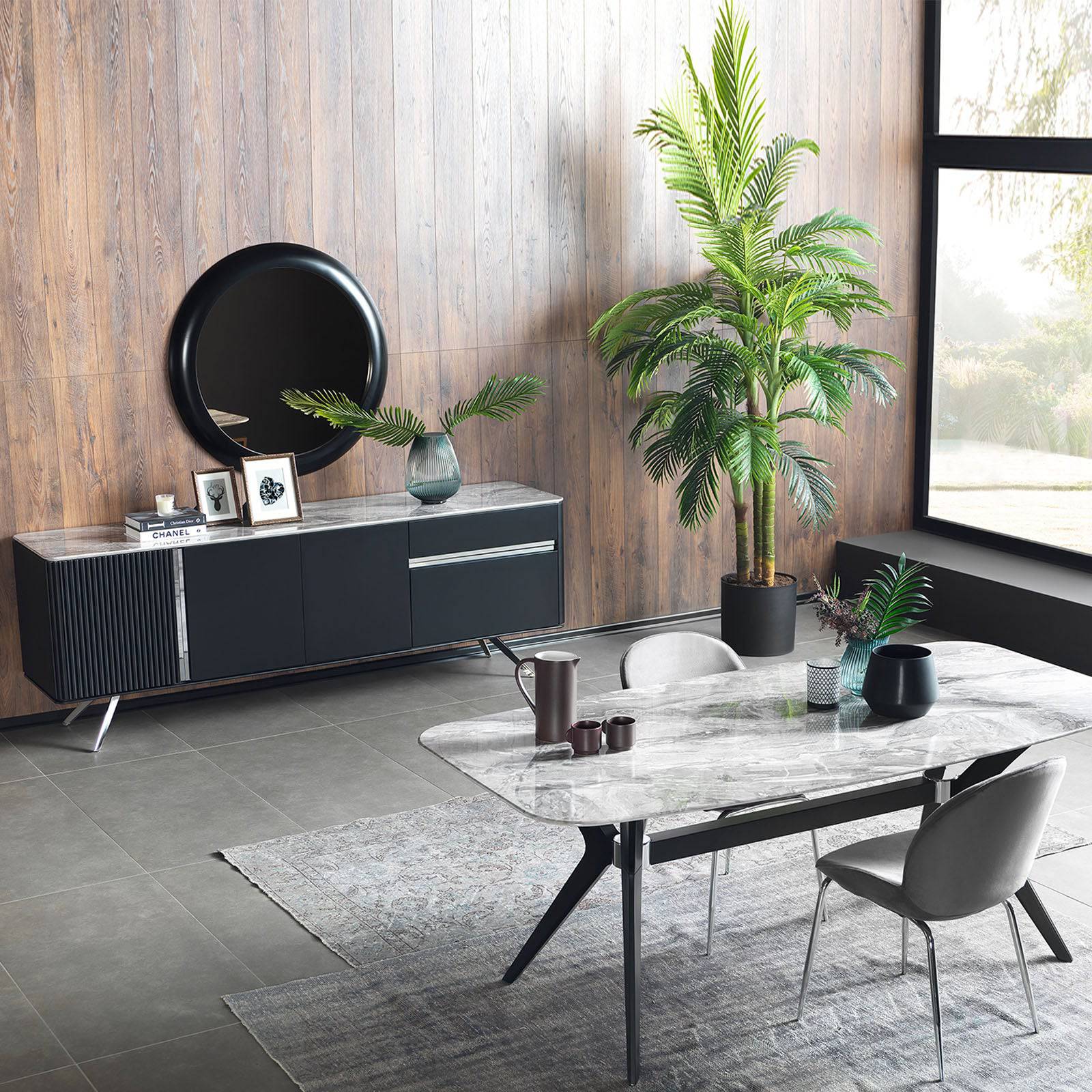 Beretta Dining Table Only Ber008 -  Dining Tables - ebarza Furniture UAE | Shop Modern Furniture in Abu Dhabi & Dubai - مفروشات ايبازرا في الامارات | تسوق اثاث عصري وديكورات مميزة في دبي وابوظبي