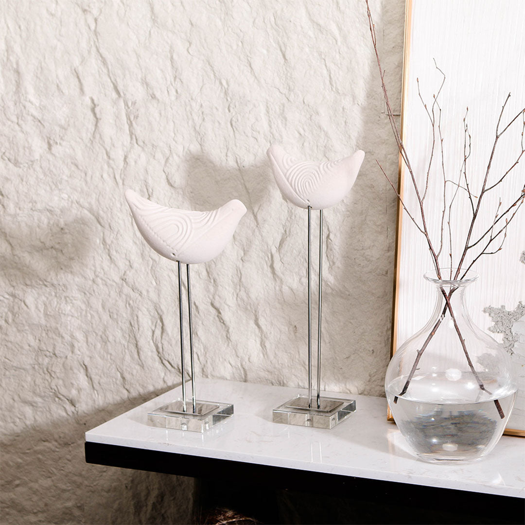 Bird Sculpture-L - KA4055L -  Home Decor Figurines - ebarza Furniture UAE | Shop Modern Furniture in Abu Dhabi & Dubai - مفروشات ايبازرا في الامارات | تسوق اثاث عصري وديكورات مميزة في دبي وابوظبي