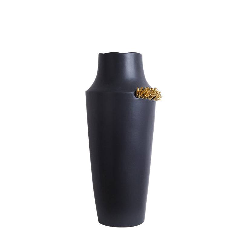 Black And Thorn Ceramics Vase Fa-D21032A -  Vases - ebarza Furniture UAE | Shop Modern Furniture in Abu Dhabi & Dubai - مفروشات ايبازرا في الامارات | تسوق اثاث عصري وديكورات مميزة في دبي وابوظبي