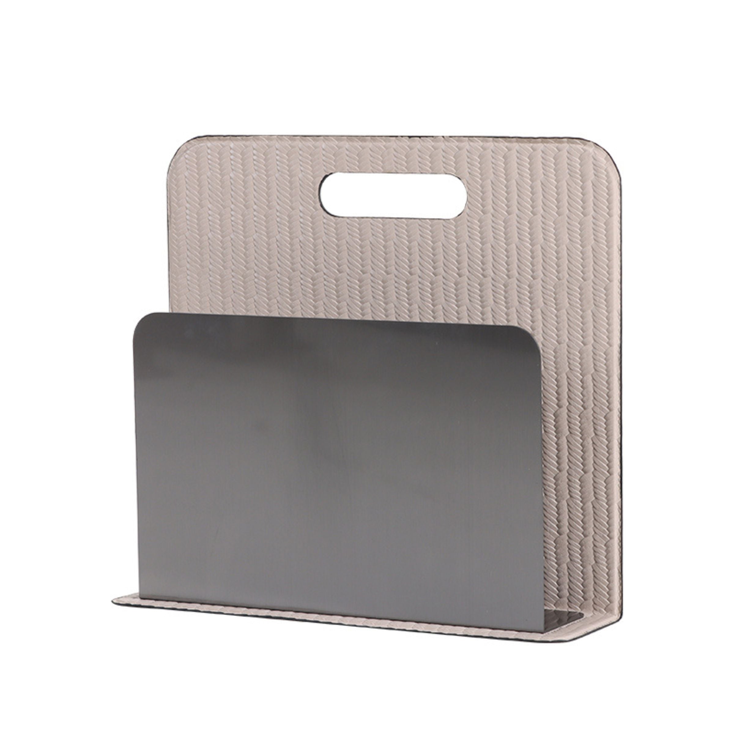 BLACK & BEIGE MAGAZINE RACK DW200850A -  Bookends - ebarza Furniture UAE | Shop Modern Furniture in Abu Dhabi & Dubai - مفروشات ايبازرا في الامارات | تسوق اثاث عصري وديكورات مميزة في دبي وابوظبي