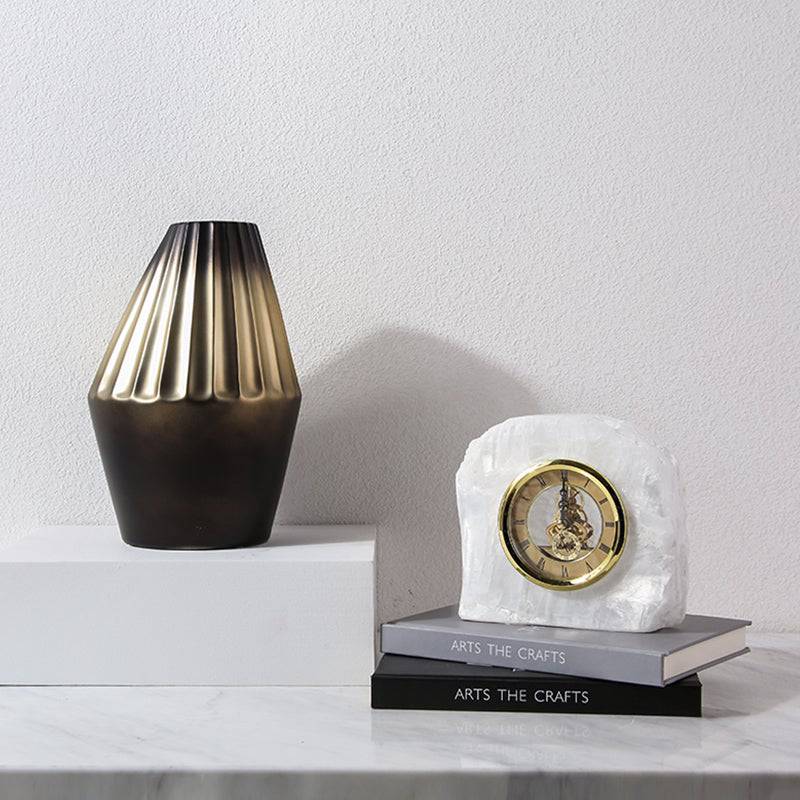 Black Gold Bottle-B Fa-D1943B -  Vases - ebarza Furniture UAE | Shop Modern Furniture in Abu Dhabi & Dubai - مفروشات ايبازرا في الامارات | تسوق اثاث عصري وديكورات مميزة في دبي وابوظبي