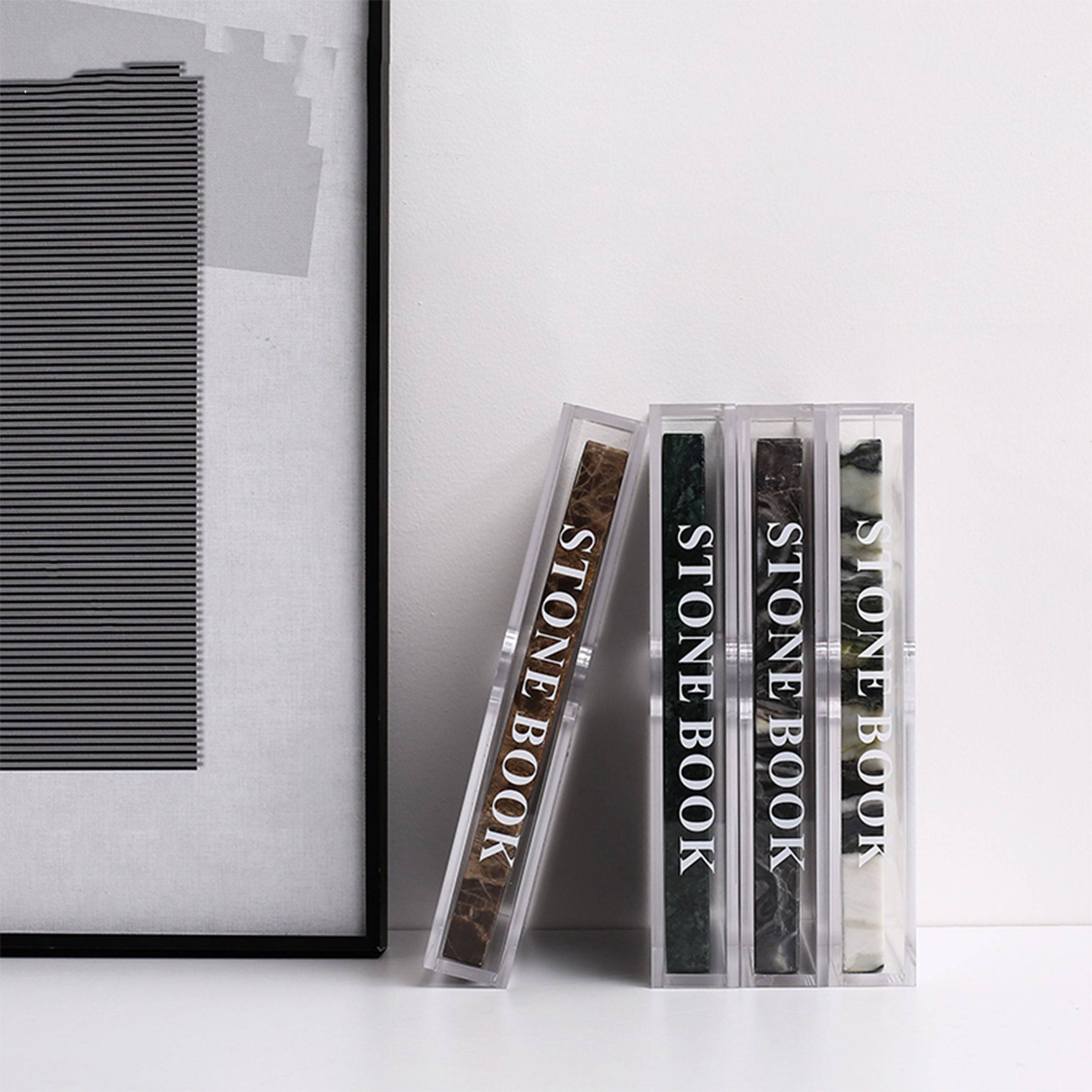 Black Line Stone Book Fb-T2122F -  Home Decor Figurines - ebarza Furniture UAE | Shop Modern Furniture in Abu Dhabi & Dubai - مفروشات ايبازرا في الامارات | تسوق اثاث عصري وديكورات مميزة في دبي وابوظبي