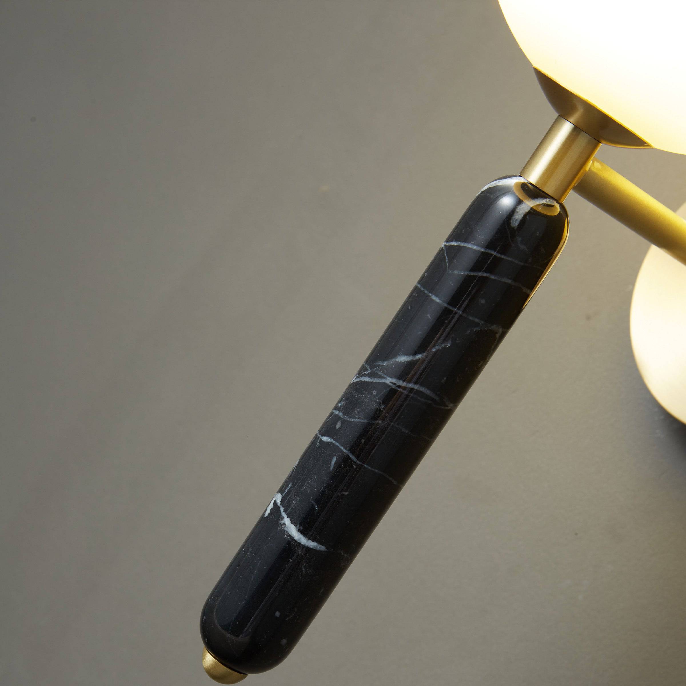 Black Marble Wall Lamp 6602-Bk -  Wall Lamps - ebarza Furniture UAE | Shop Modern Furniture in Abu Dhabi & Dubai - مفروشات ايبازرا في الامارات | تسوق اثاث عصري وديكورات مميزة في دبي وابوظبي