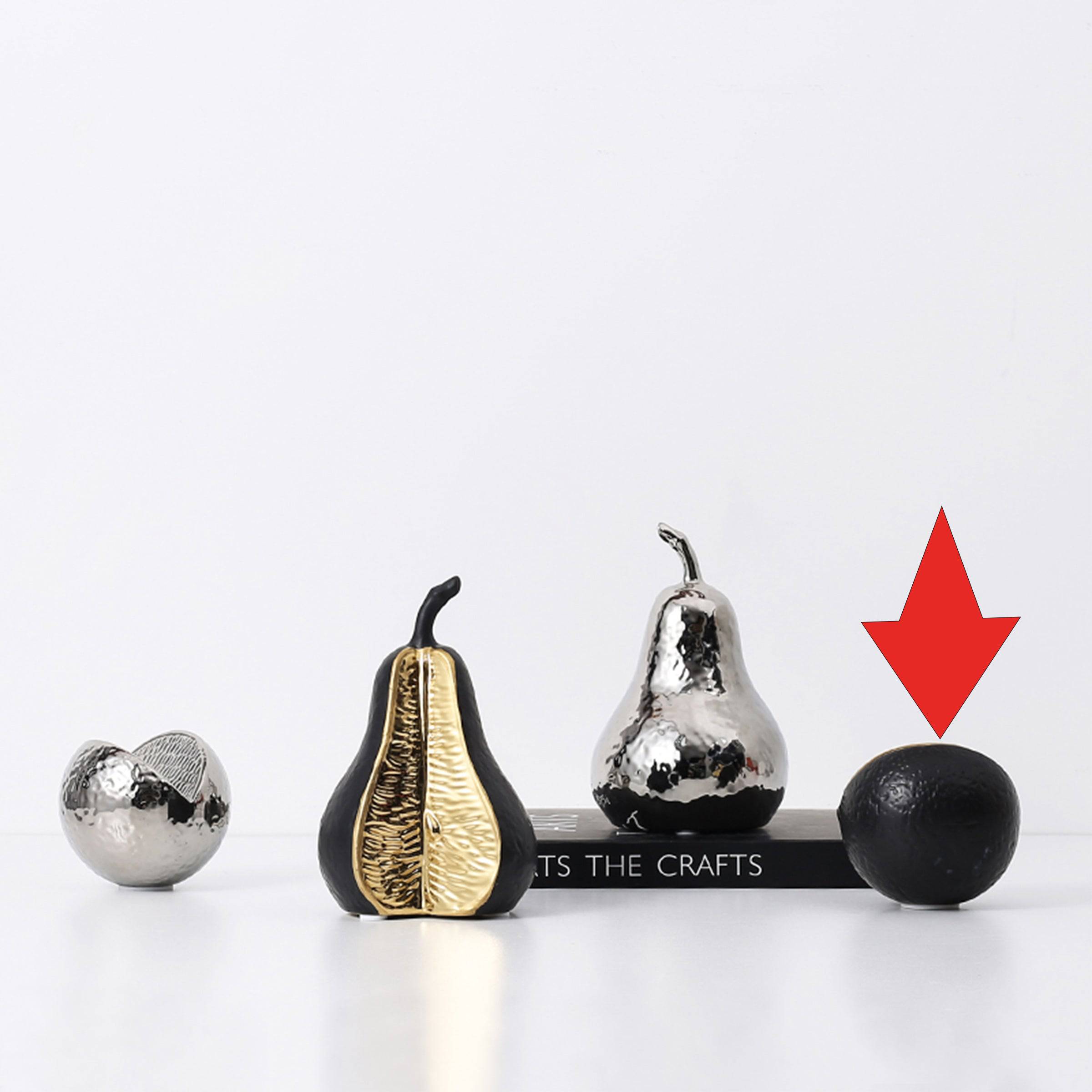Black Orange Ornament -B Fa-D21087B -  Home Decor Figurines - ebarza Furniture UAE | Shop Modern Furniture in Abu Dhabi & Dubai - مفروشات ايبازرا في الامارات | تسوق اثاث عصري وديكورات مميزة في دبي وابوظبي