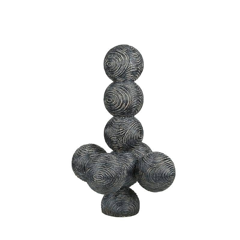 Black Resin Abstract Sculpture Fc-Sz2188A -  Home Decor Figurines - ebarza Furniture UAE | Shop Modern Furniture in Abu Dhabi & Dubai - مفروشات ايبازرا في الامارات | تسوق اثاث عصري وديكورات مميزة في دبي وابوظبي