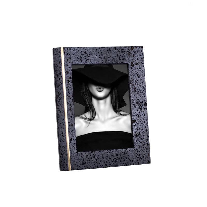 Black   Stone Photo Frame Fb-T2015B -  Photo Frames - ebarza Furniture UAE | Shop Modern Furniture in Abu Dhabi & Dubai - مفروشات ايبازرا في الامارات | تسوق اثاث عصري وديكورات مميزة في دبي وابوظبي