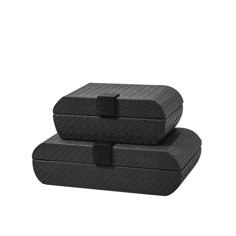 Black Texture Decorative Box - B  Fb-Pg2104B -  Decorative Boxes - ebarza Furniture UAE | Shop Modern Furniture in Abu Dhabi & Dubai - مفروشات ايبازرا في الامارات | تسوق اثاث عصري وديكورات مميزة في دبي وابوظبي