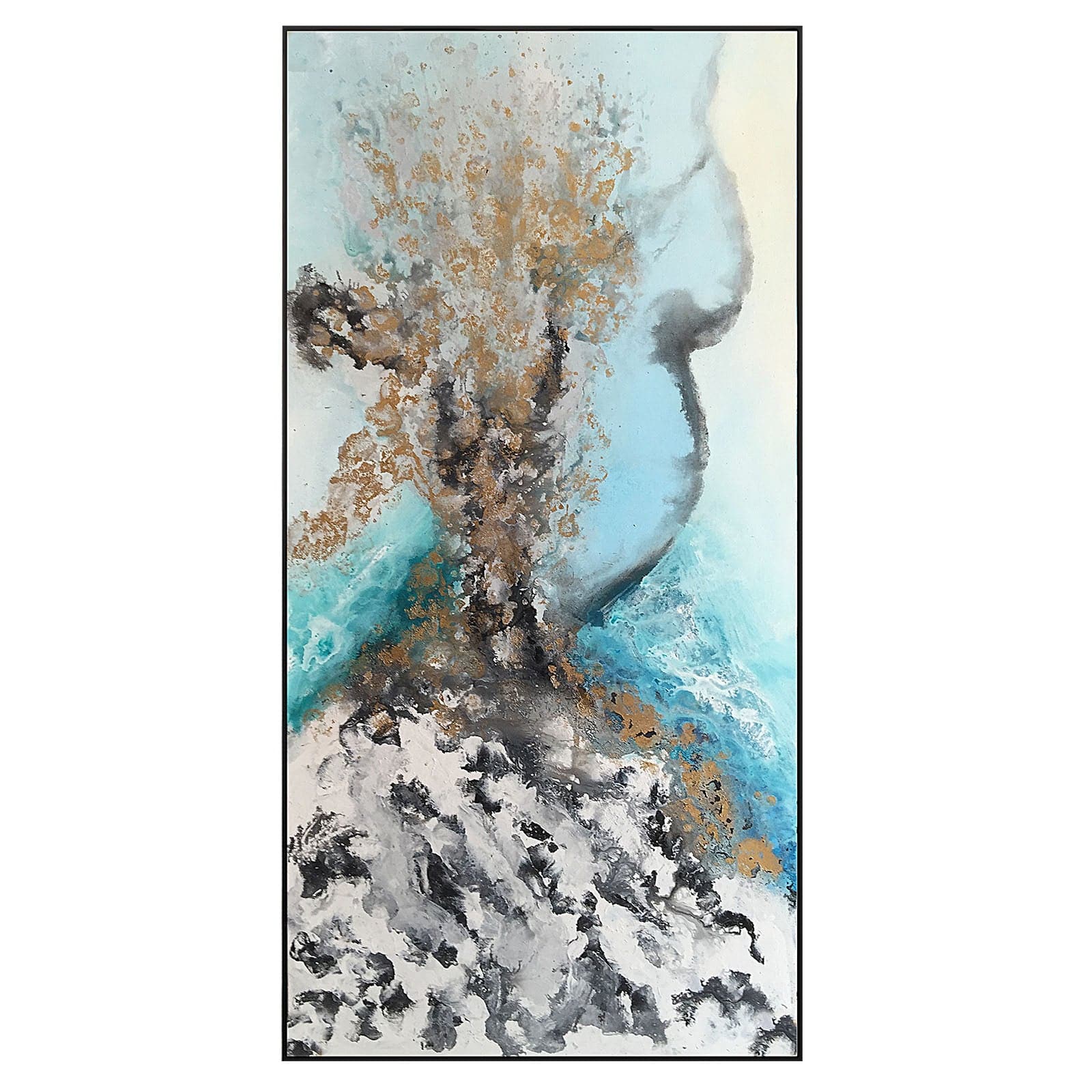 Blast Hand Painted Art Painting With Frame 160X80 Cm Sa23 -  Paintings - ebarza Furniture UAE | Shop Modern Furniture in Abu Dhabi & Dubai - مفروشات ايبازرا في الامارات | تسوق اثاث عصري وديكورات مميزة في دبي وابوظبي