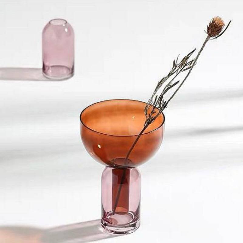 Blue Funnel Vase Fb-Zs2029B -  Vases - ebarza Furniture UAE | Shop Modern Furniture in Abu Dhabi & Dubai - مفروشات ايبازرا في الامارات | تسوق اثاث عصري وديكورات مميزة في دبي وابوظبي