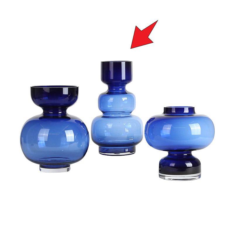 Blue Globe Vase-A Fb-Zs2025A -  Vases - ebarza Furniture UAE | Shop Modern Furniture in Abu Dhabi & Dubai - مفروشات ايبازرا في الامارات | تسوق اثاث عصري وديكورات مميزة في دبي وابوظبي