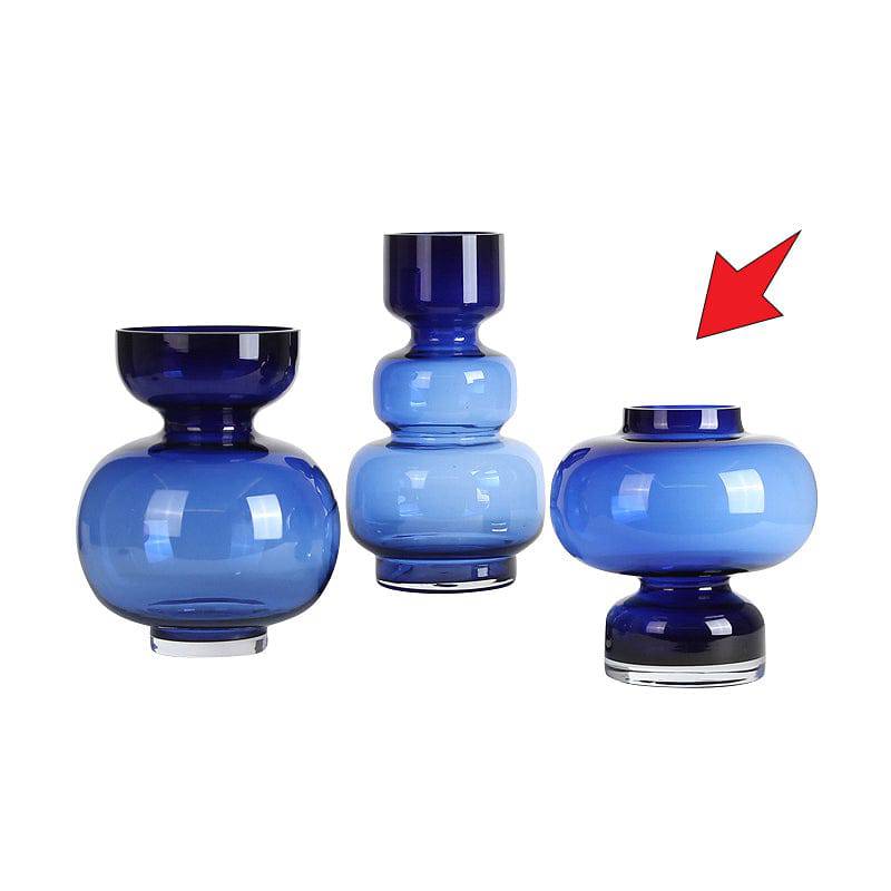 Blue Globe Vase-C Fb-Zs2025C -  Vases - ebarza Furniture UAE | Shop Modern Furniture in Abu Dhabi & Dubai - مفروشات ايبازرا في الامارات | تسوق اثاث عصري وديكورات مميزة في دبي وابوظبي
